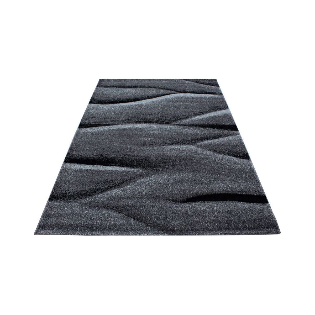 tapis contemporain effet vague rectangle rabisco