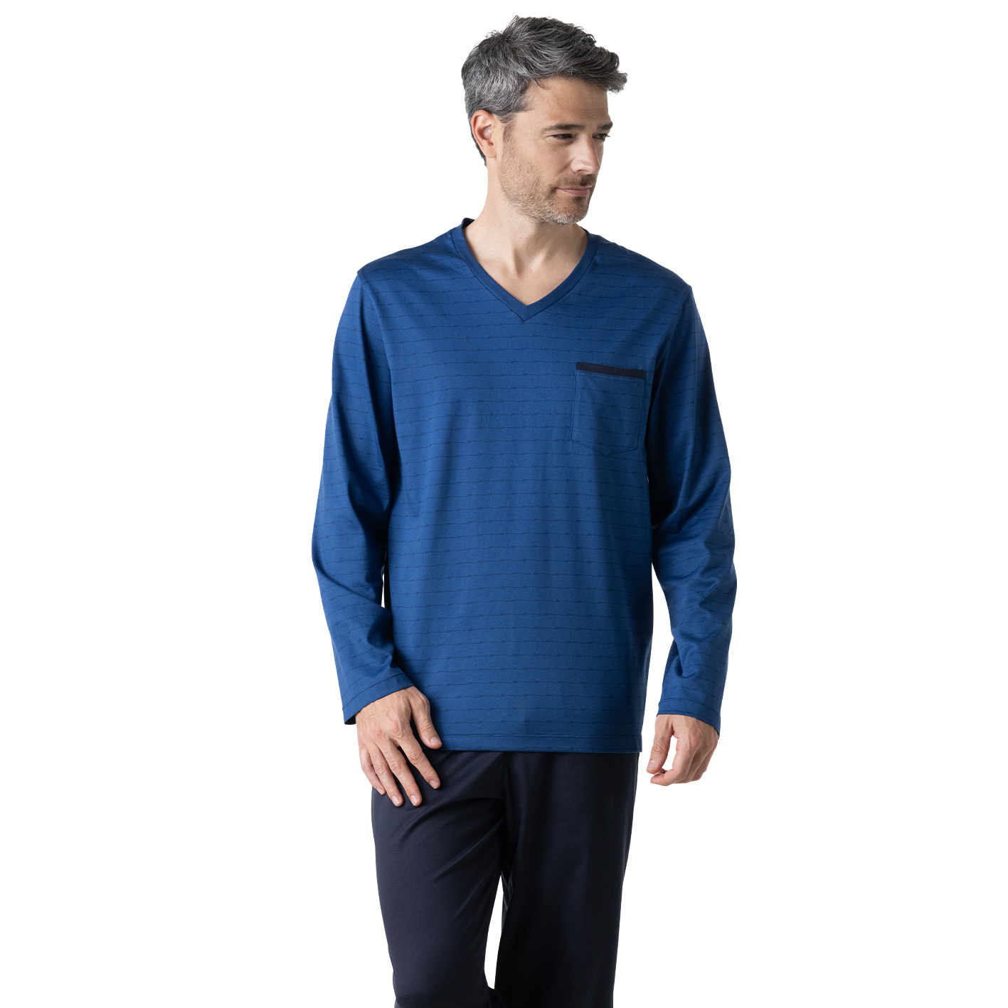 Pyjama long Mercerisé, vendu en boîte cadeau, EMINENCE