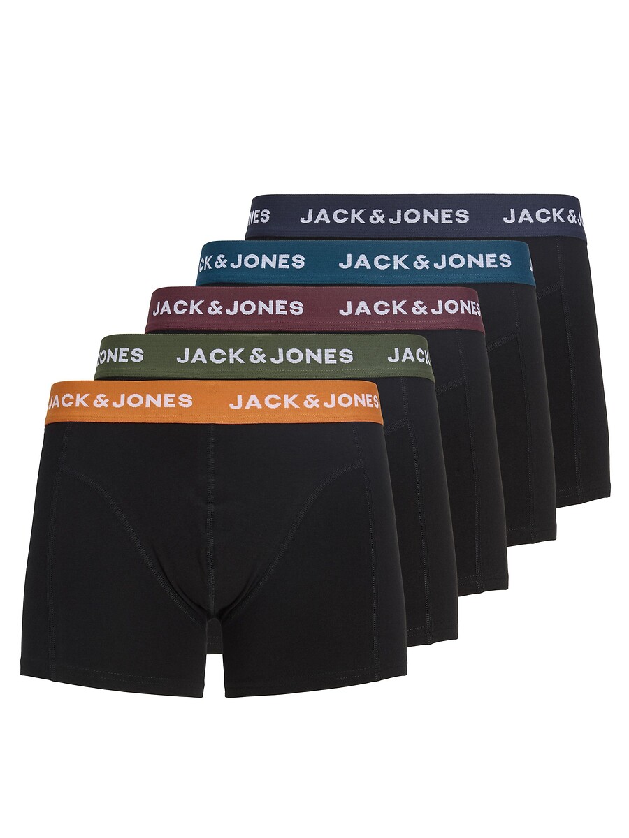 Lot de 5 boxers unis, JACK & JONES