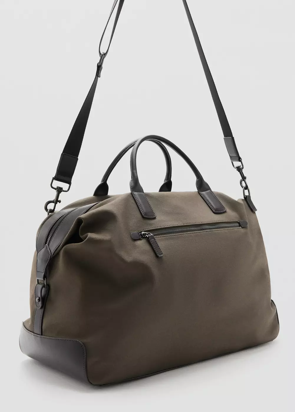 Sac bowling avec détails en cuir, MANGO MAN