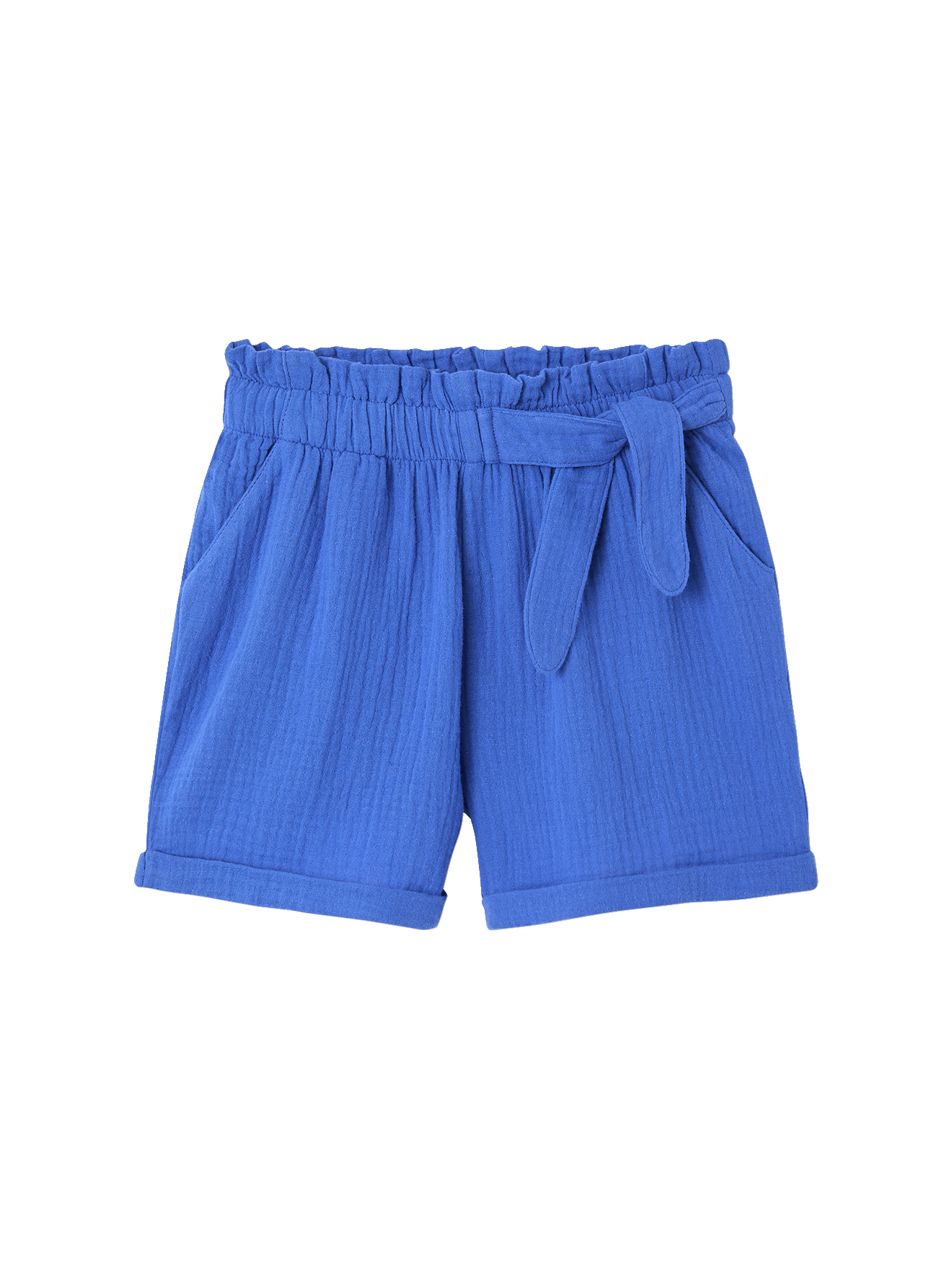 Short en gaze de coton style "paperbag", VERTBAUDET
