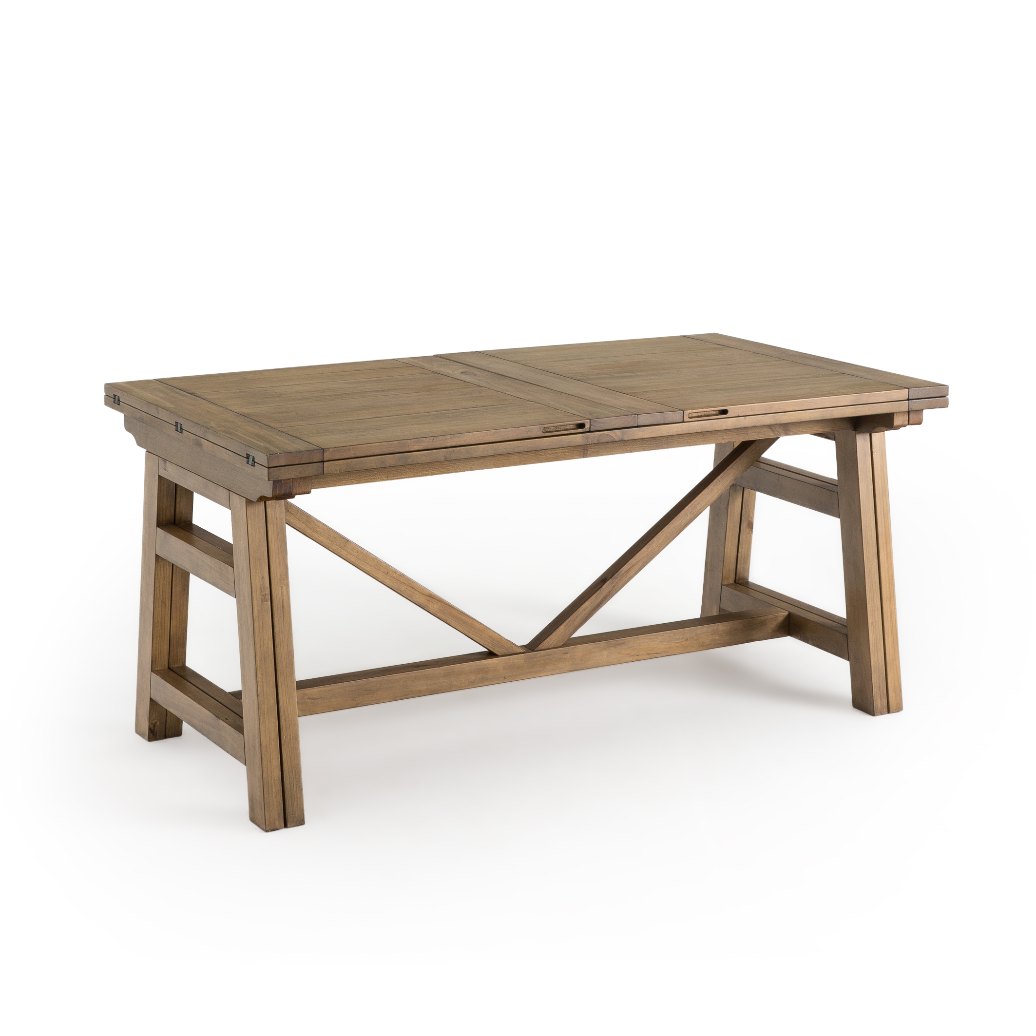 Wabi Solid Pine Extendable Dining Table, Seats 6-12