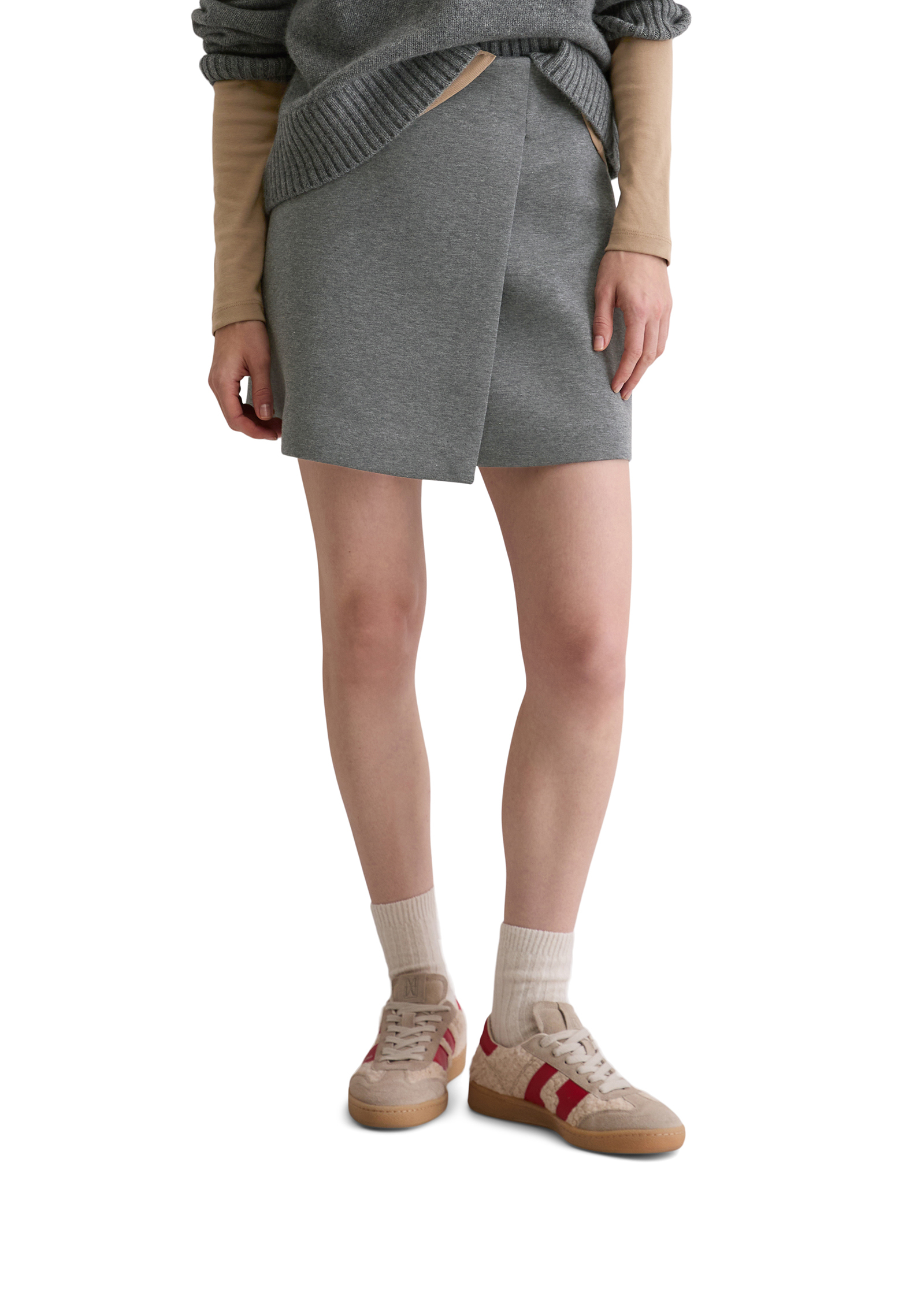 Mini-jupe en jersey regular en mélange de coton bio, MARC O'POLO
