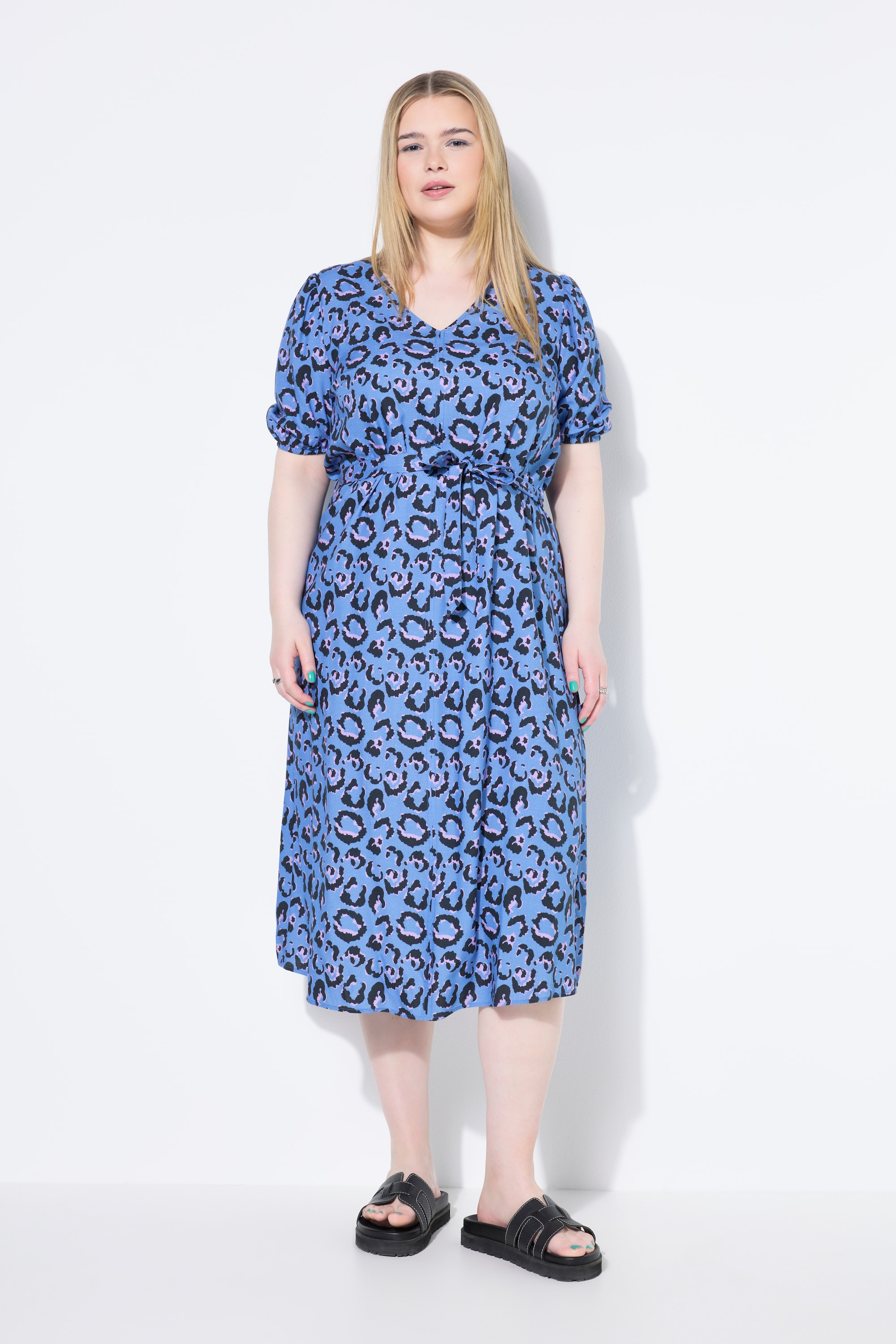 Robe midi coupe évasée, imprimé léopard, STUDIO UNTOLD