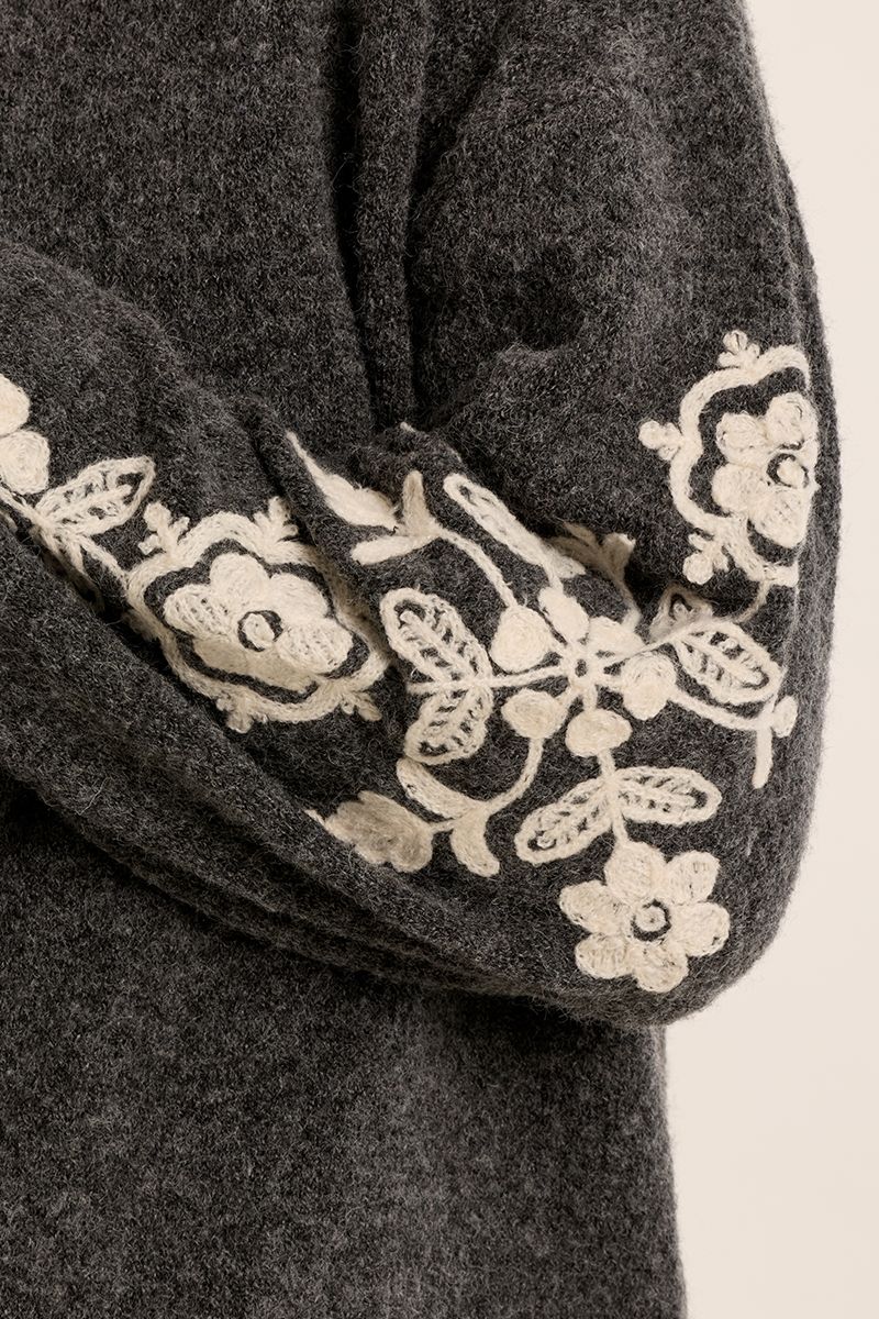 Pull en maille, broderies florales, MOLLY BRACKEN