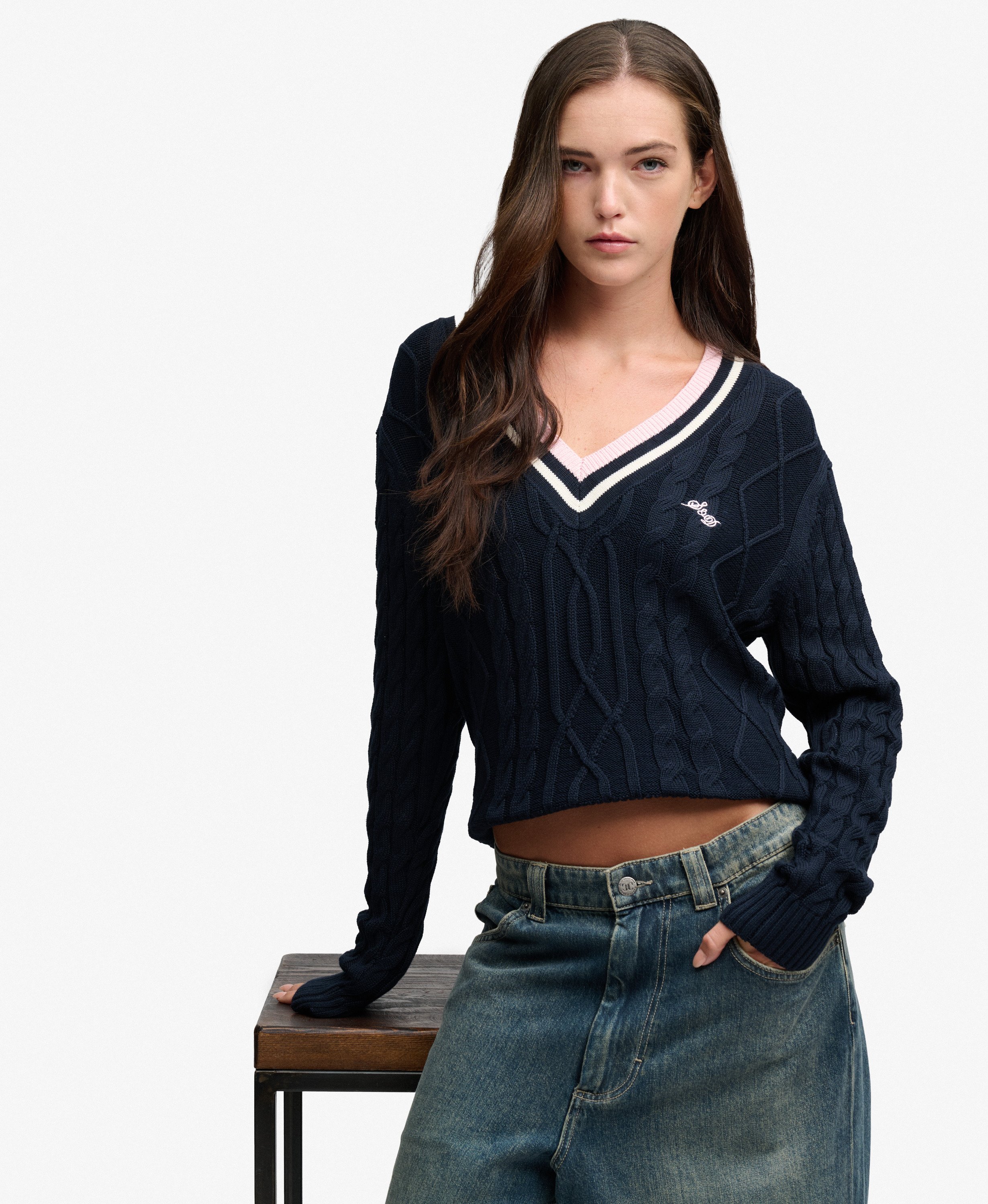 Pull Cricket léger coupe décontractée, SUPERDRY