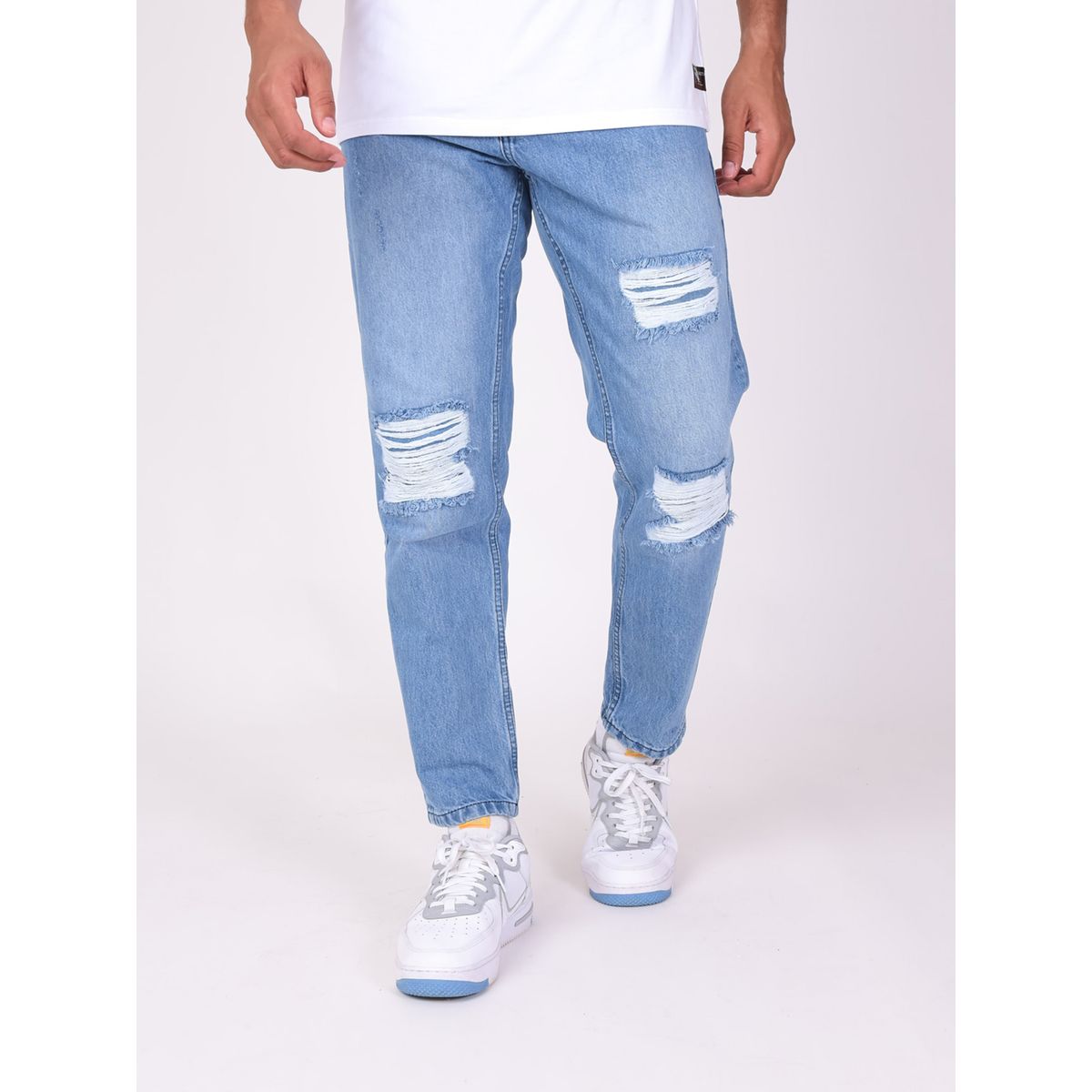 Jean bleu troué hot sale