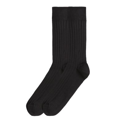 Pack of 2 Pairs of Socks in Lisle Cotton Mix DIM
