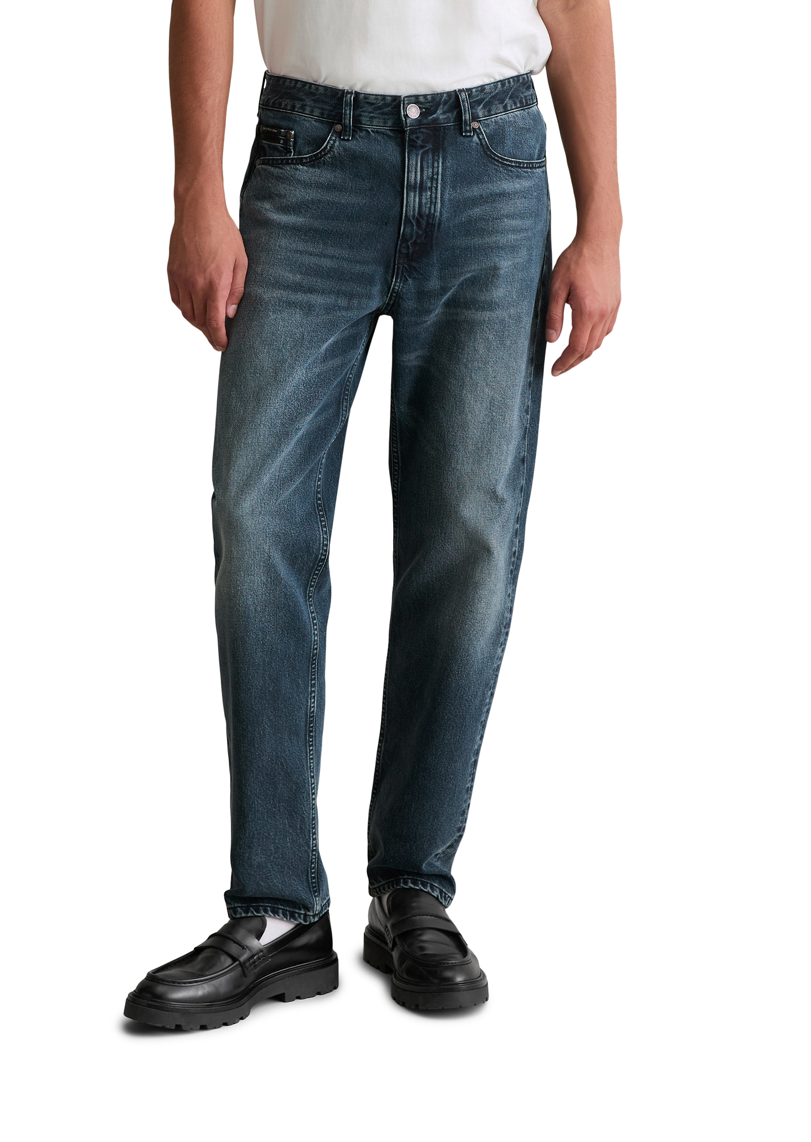 Jeans modèle Runne tapered en pur coton bio, MARC O’POLO DENIM