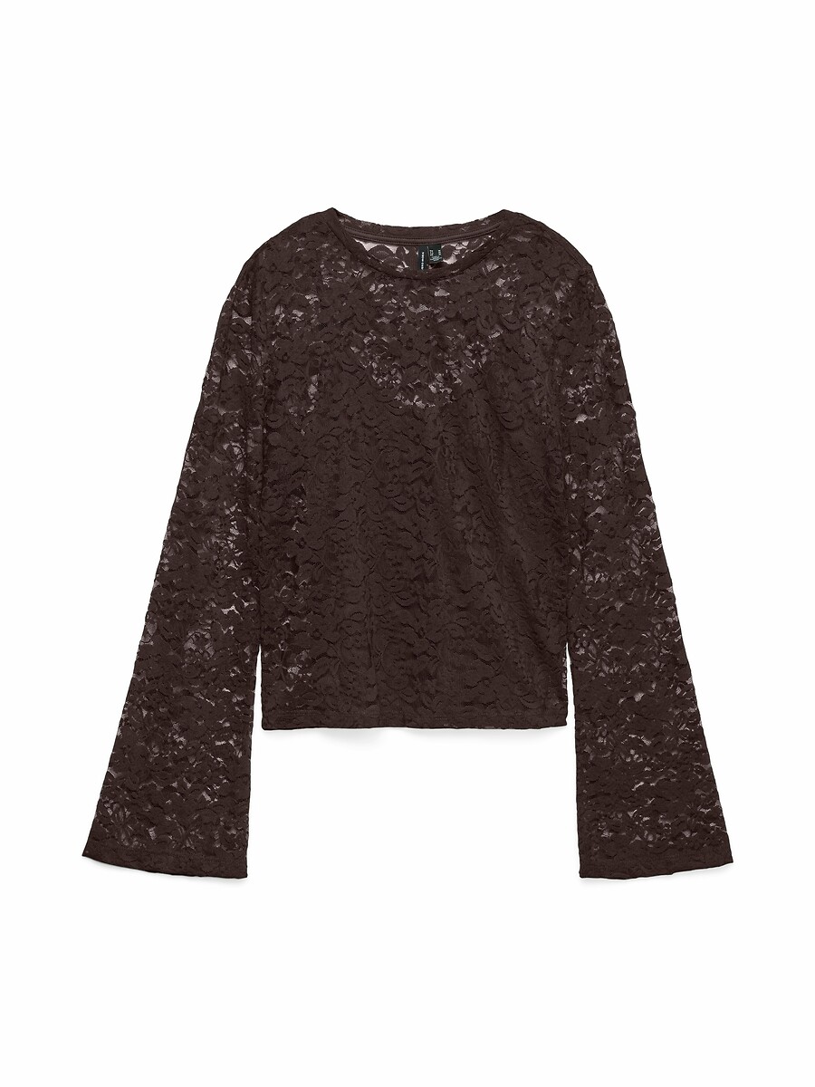 Top en dentelle manches longues, VERO MODA