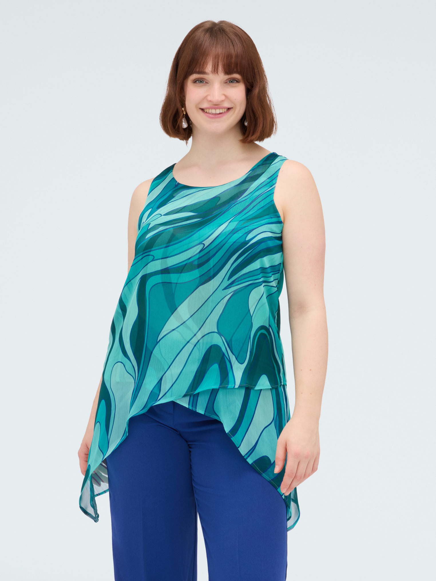 Top en georgette imprimé, FIORELLA RUBINO