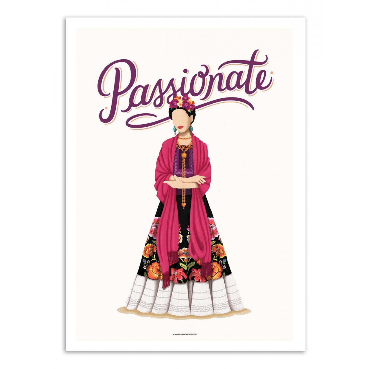 Affiche d'art - Frida Passionate - Nour Tohme, WALL EDITIONS