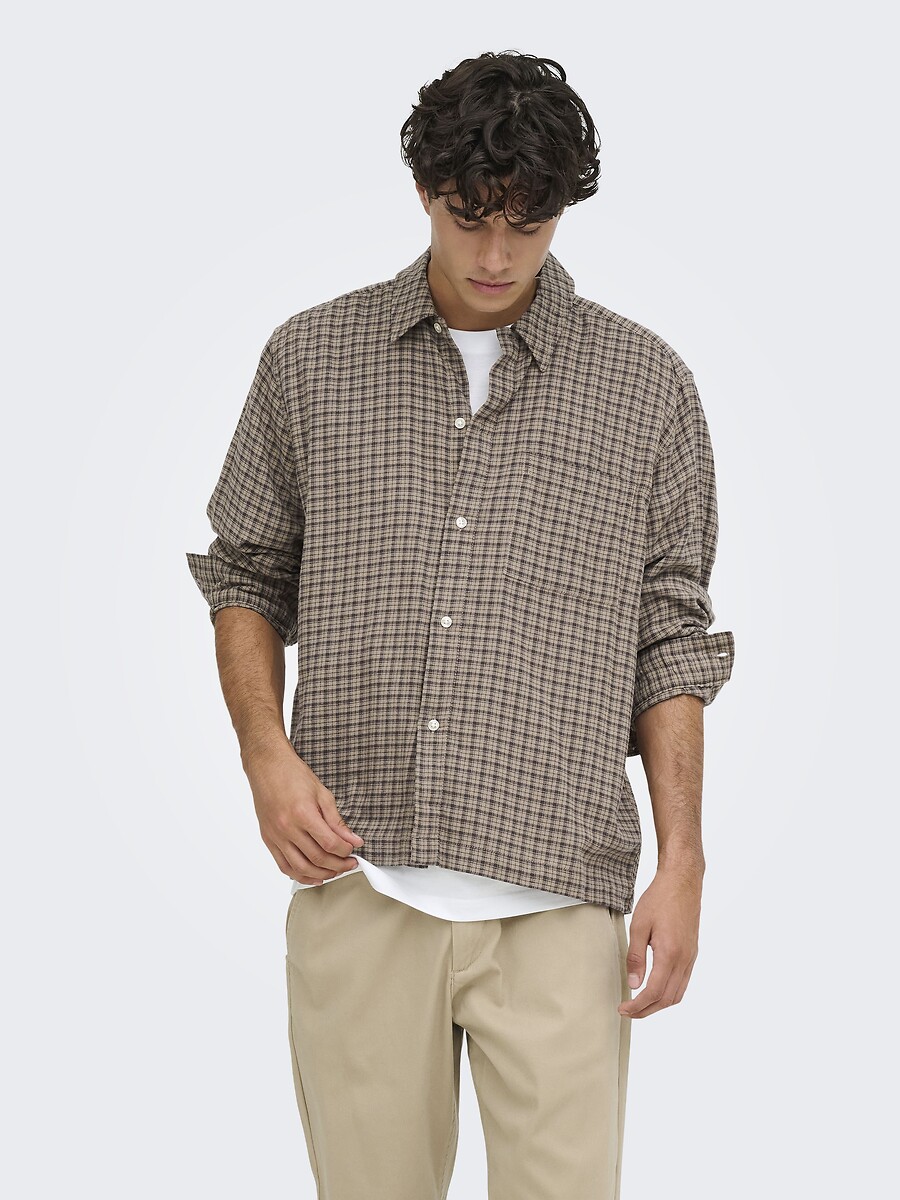 Flanellen hemd Relaxed Fit, ONLY & SONS