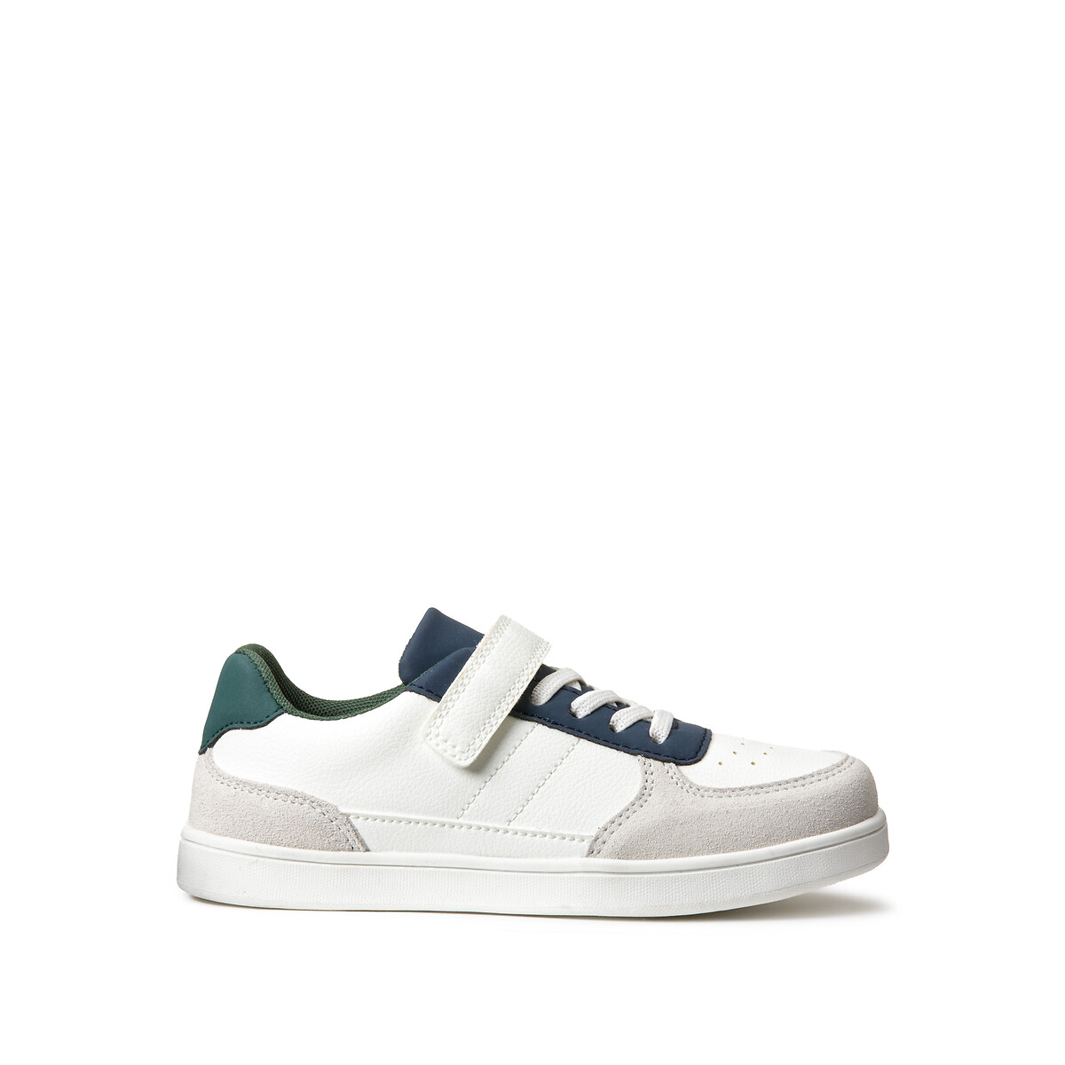 Kids Low Top Trainers with Touch ’n’ Close Fastening and Elasticated Laces