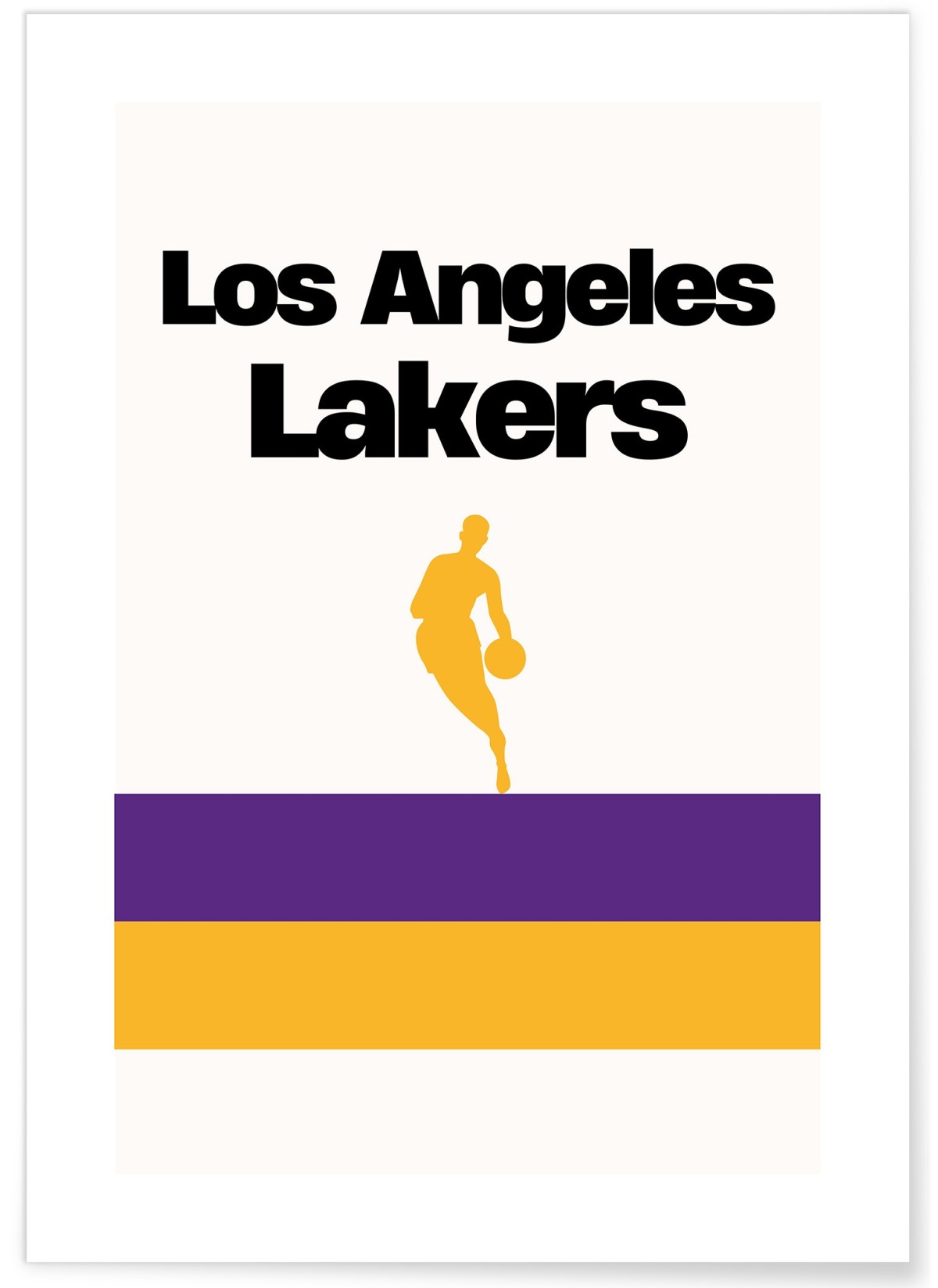 Affiche Los Angeles Lakers - Design minimaliste, L'AFFICHERIE