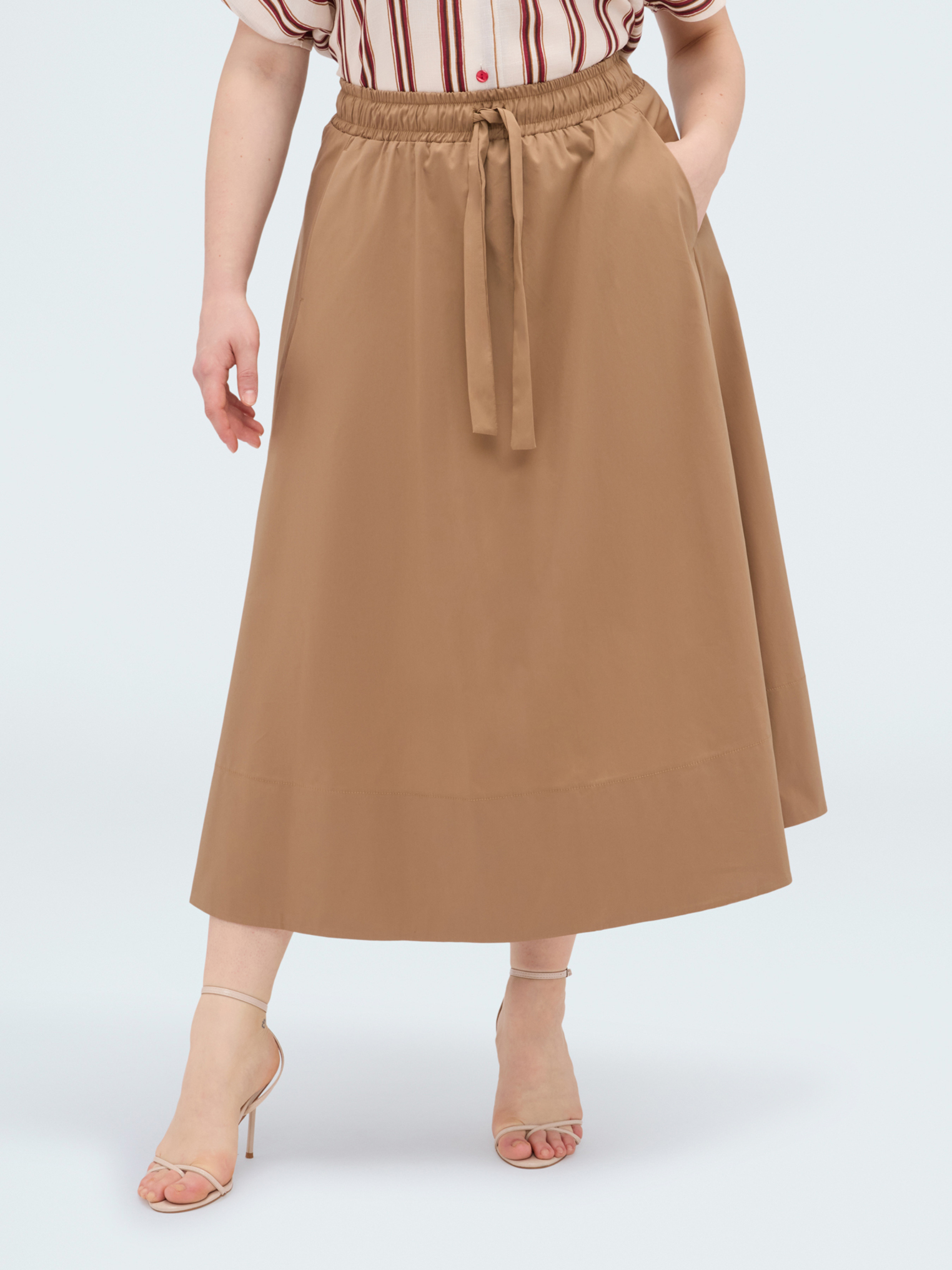 Jupe longue avec nœud à la taille, FIORELLA RUBINO