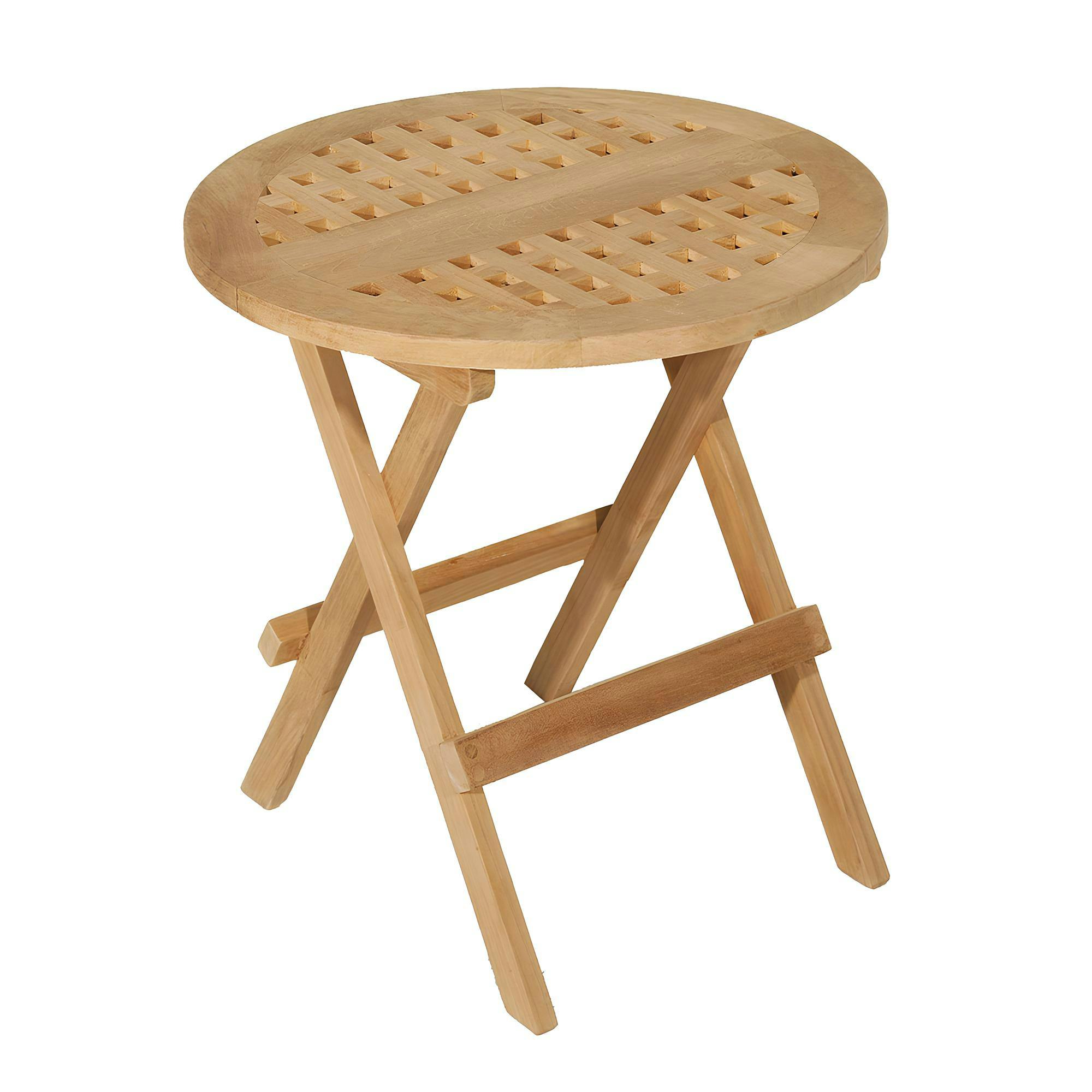 Table de jardin ronde pliante en teck SUMMER, PIER IMPORT