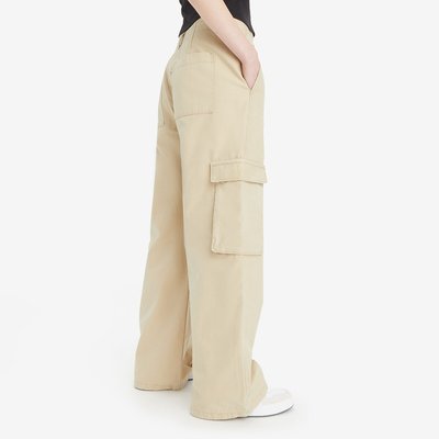 Cotton Loose Fit Trousers with High Waist and Wide Leg LEVI'S
