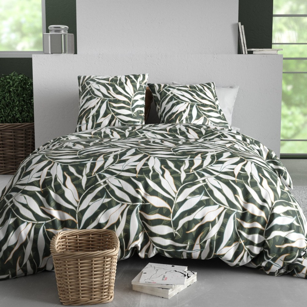 Housse De Couette 100% Coton 57 Fils + 2 Taies D'oreiller, DECORATIE