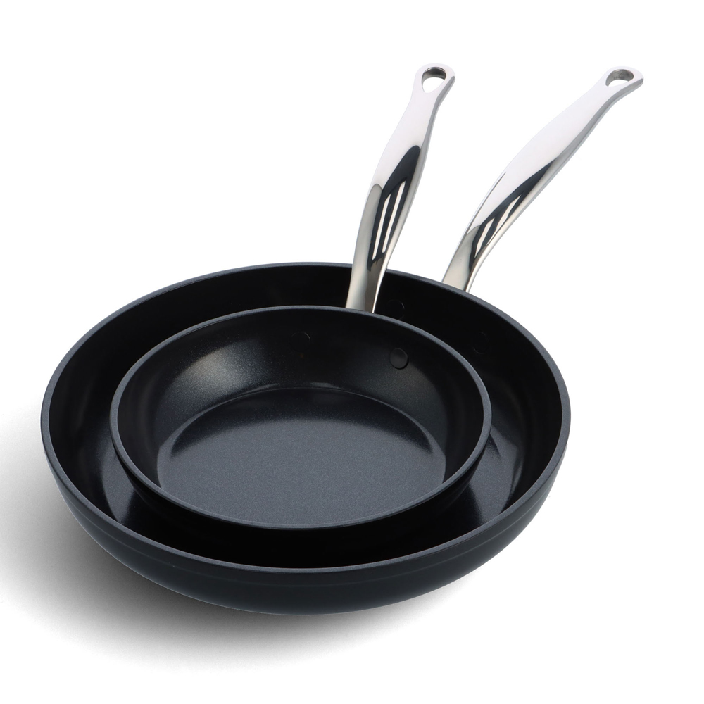 Set de 2 Poêles 20 /28 cm aluminium forgé revêtement céramique - Barcelona Pro, GREENPAN