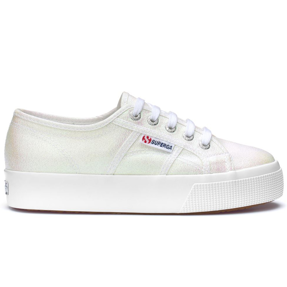 Baskets compensées en toile 2730 , LAME, SUPERGA