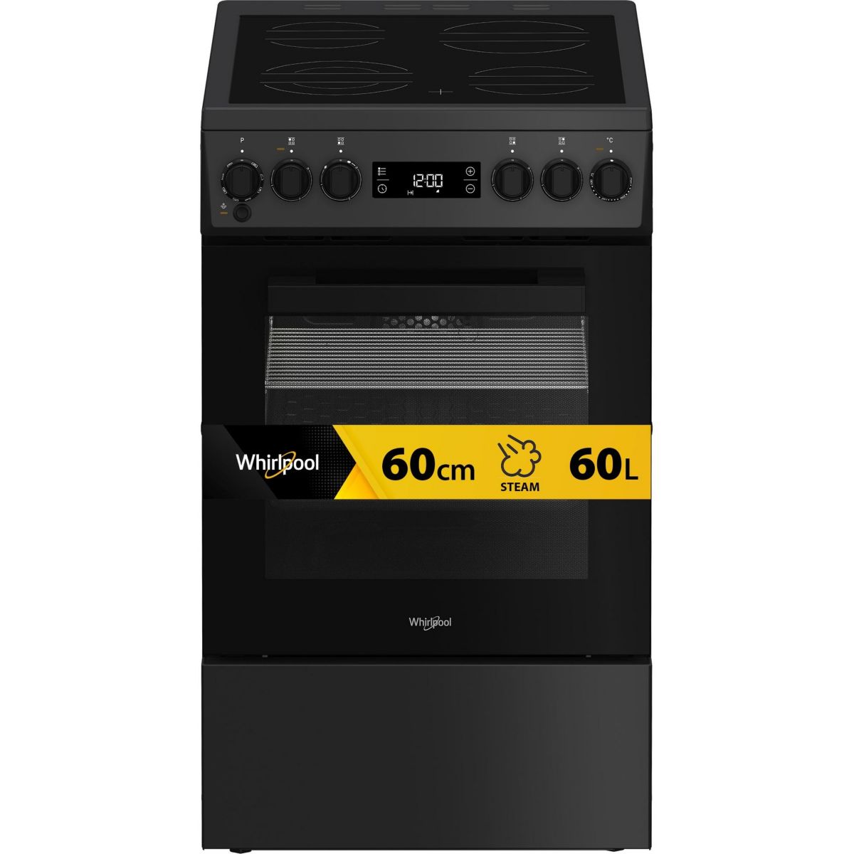 Cuisinière vitrocéramique W5V8LCSA, WHIRLPOOL
