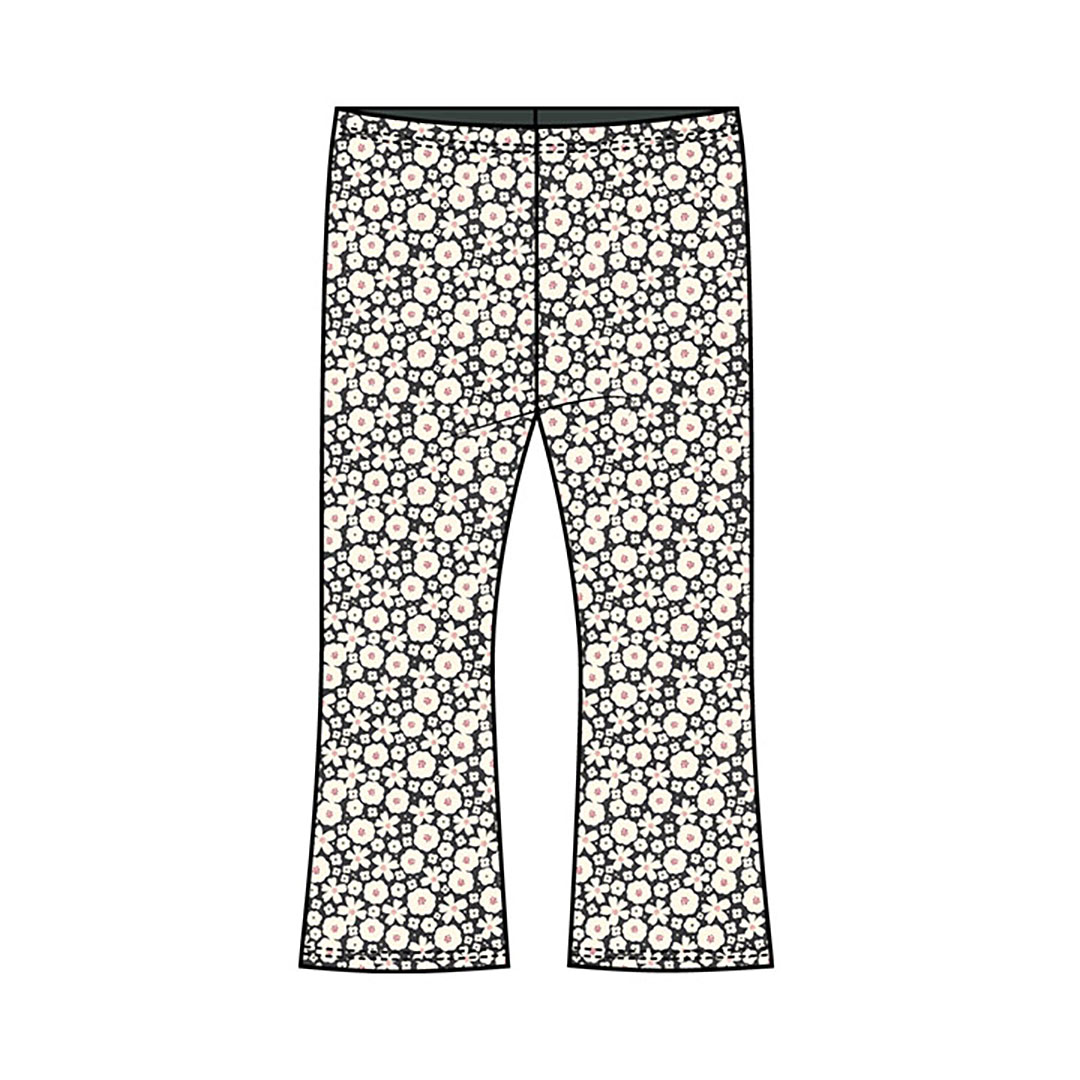 Legging fille maille imprimé fleurs, BOBOLI