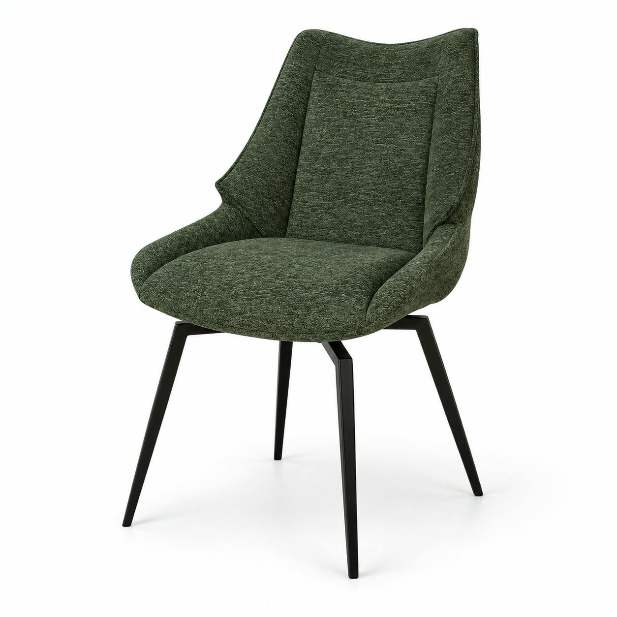 Chaise design tissu microfibre kaki (lot de 2) IENA, PIER IMPORT