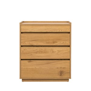 Commode 4 tiroirs en bois L75cm bois clair - SINCE