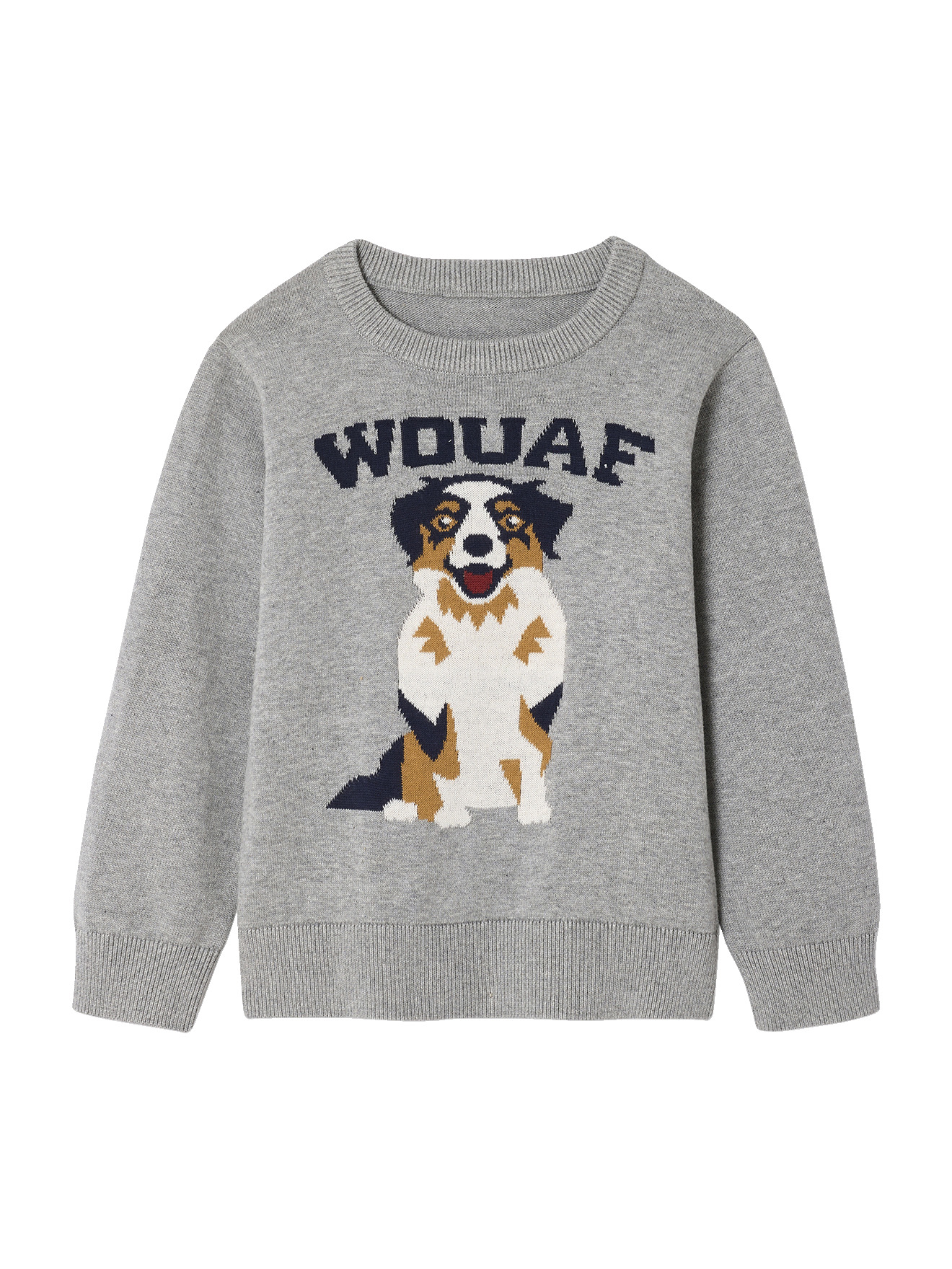 Pull Col Rond Chien, VERTBAUDET