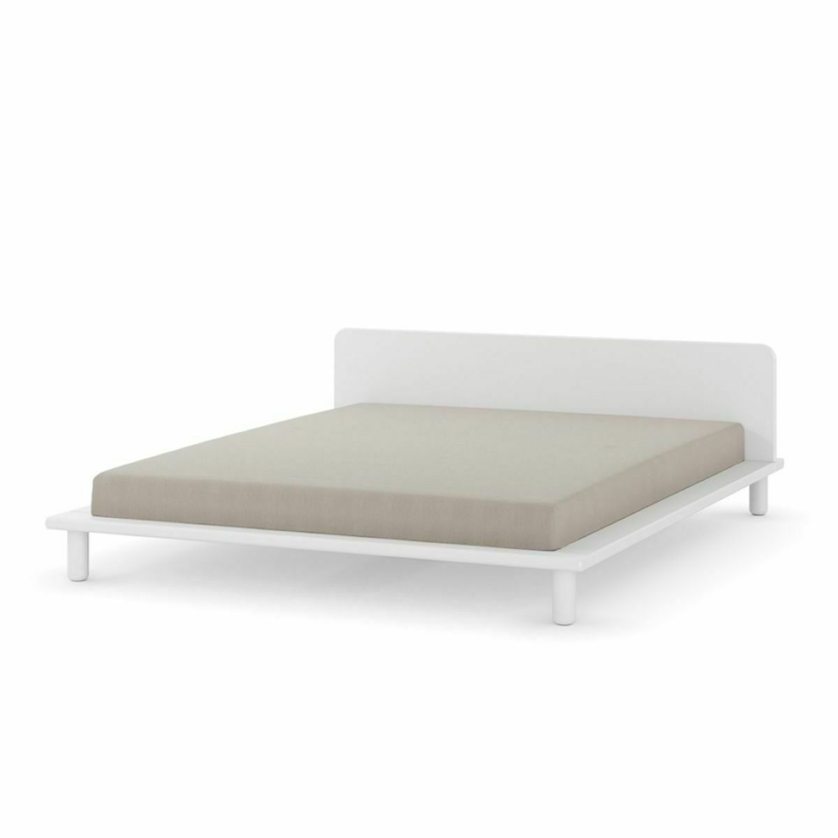 Pack lit 2 places avec tête de lit et matelas Bois massif PAOLO, AKITEN RETAIL