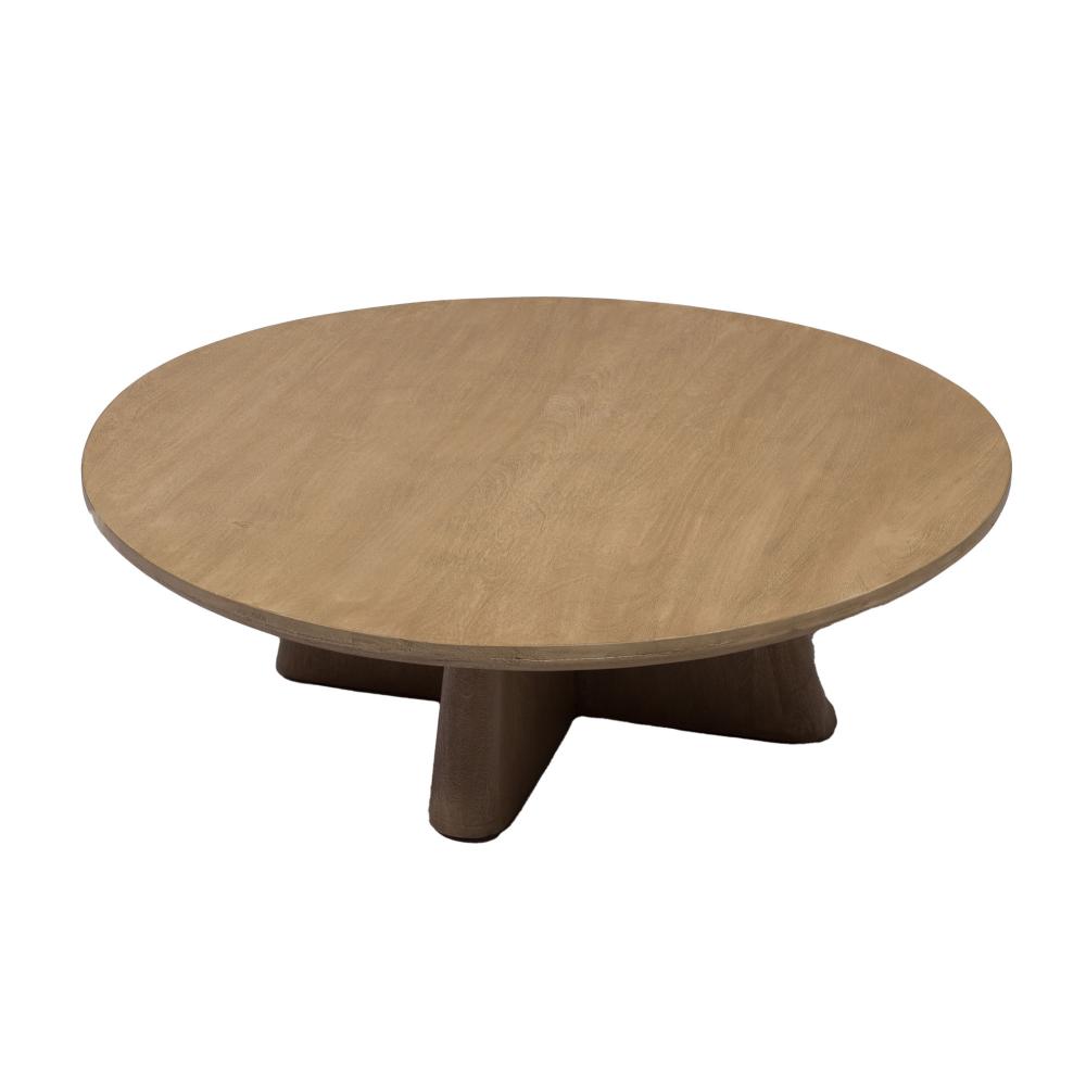 Table basse ronde en manguier Ø120 cm Bob, AMADEUS