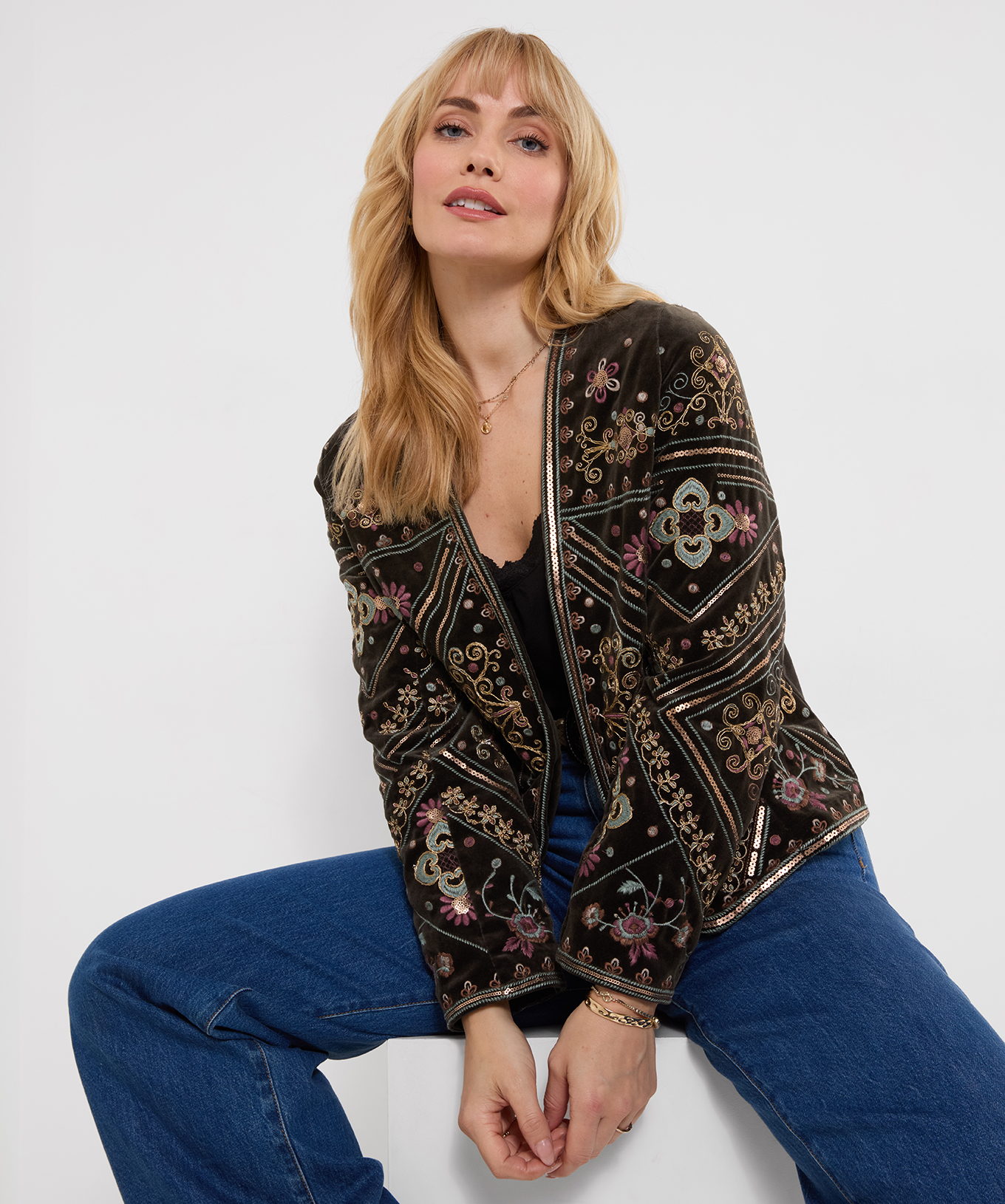 Veste Ouverte Brodée Boutique Bella, JOE BROWNS