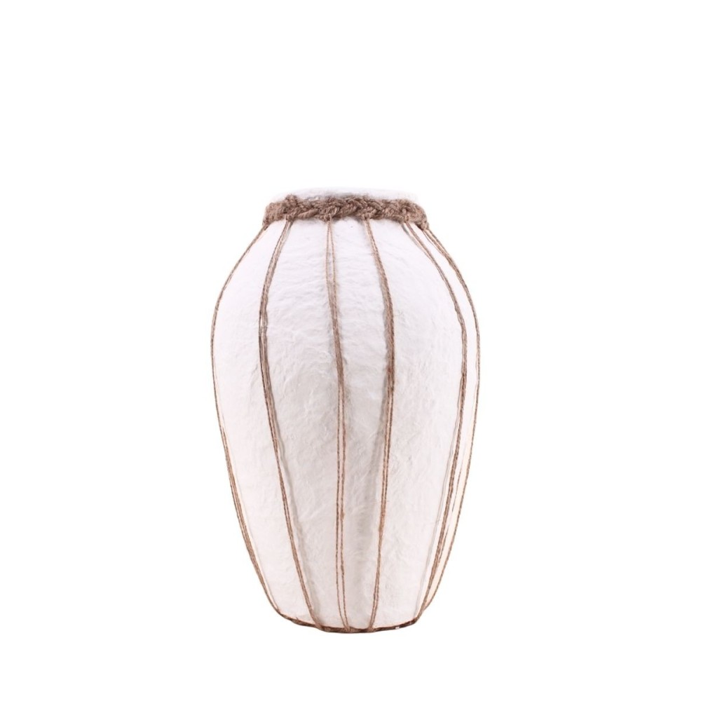Vase en papier maché déco jute, H34cm, ORNAMI