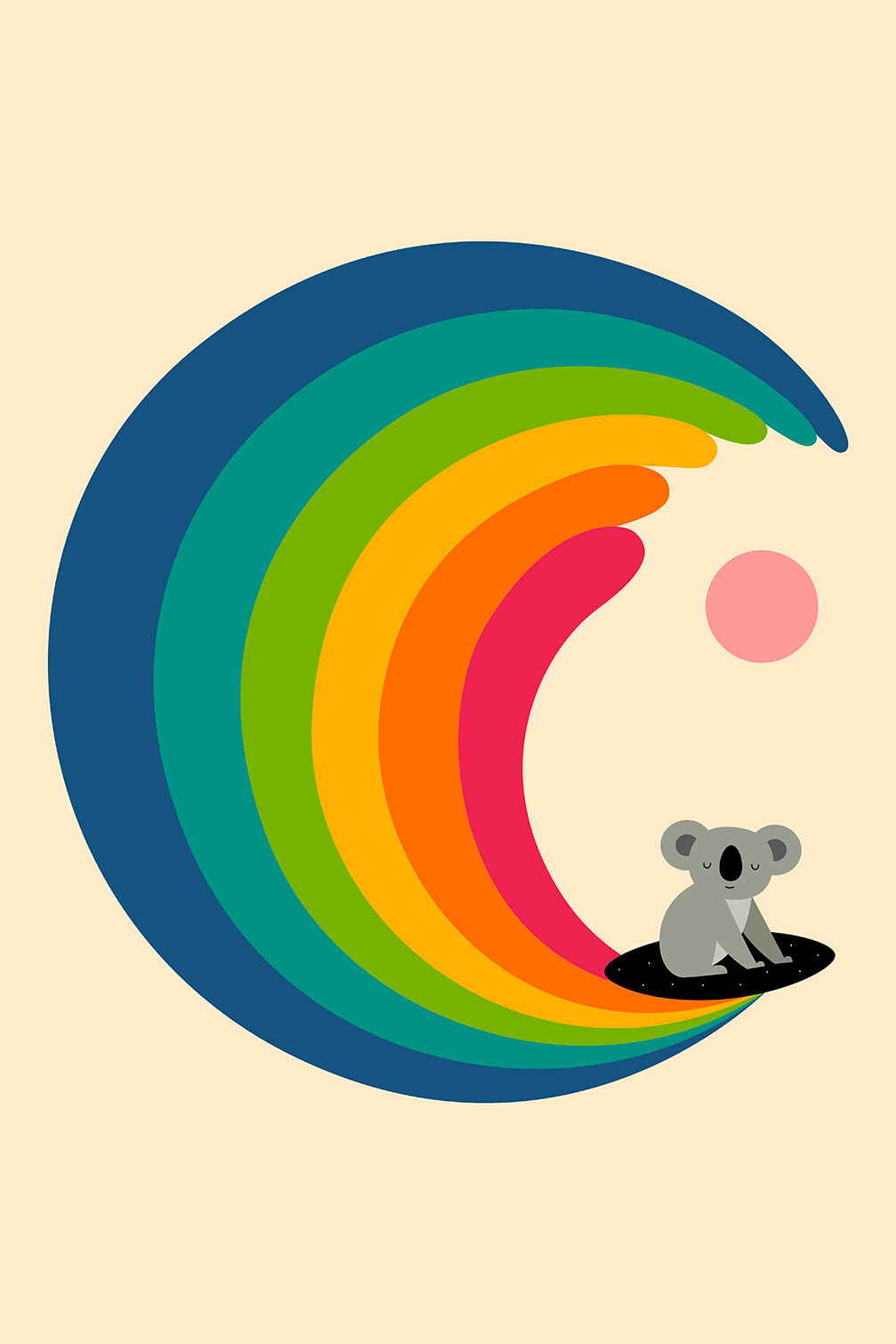 Tableau surf and koala, HEXOA