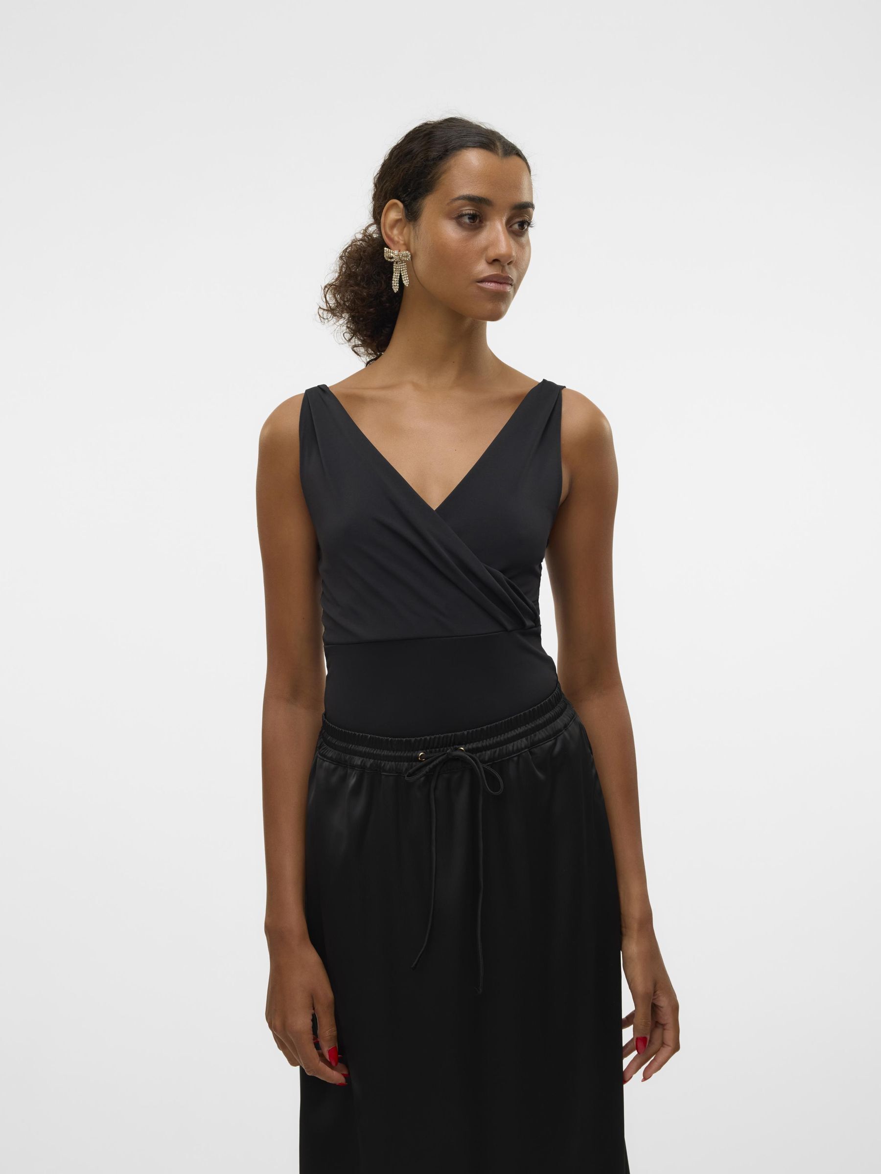 VERO MODA dam top VMPANNA - Black