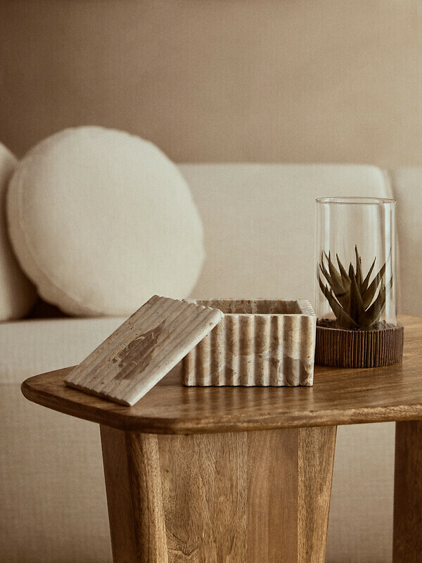 Square Decorative Marble Box in Chocolate, FIFTY FIVE SOUTH