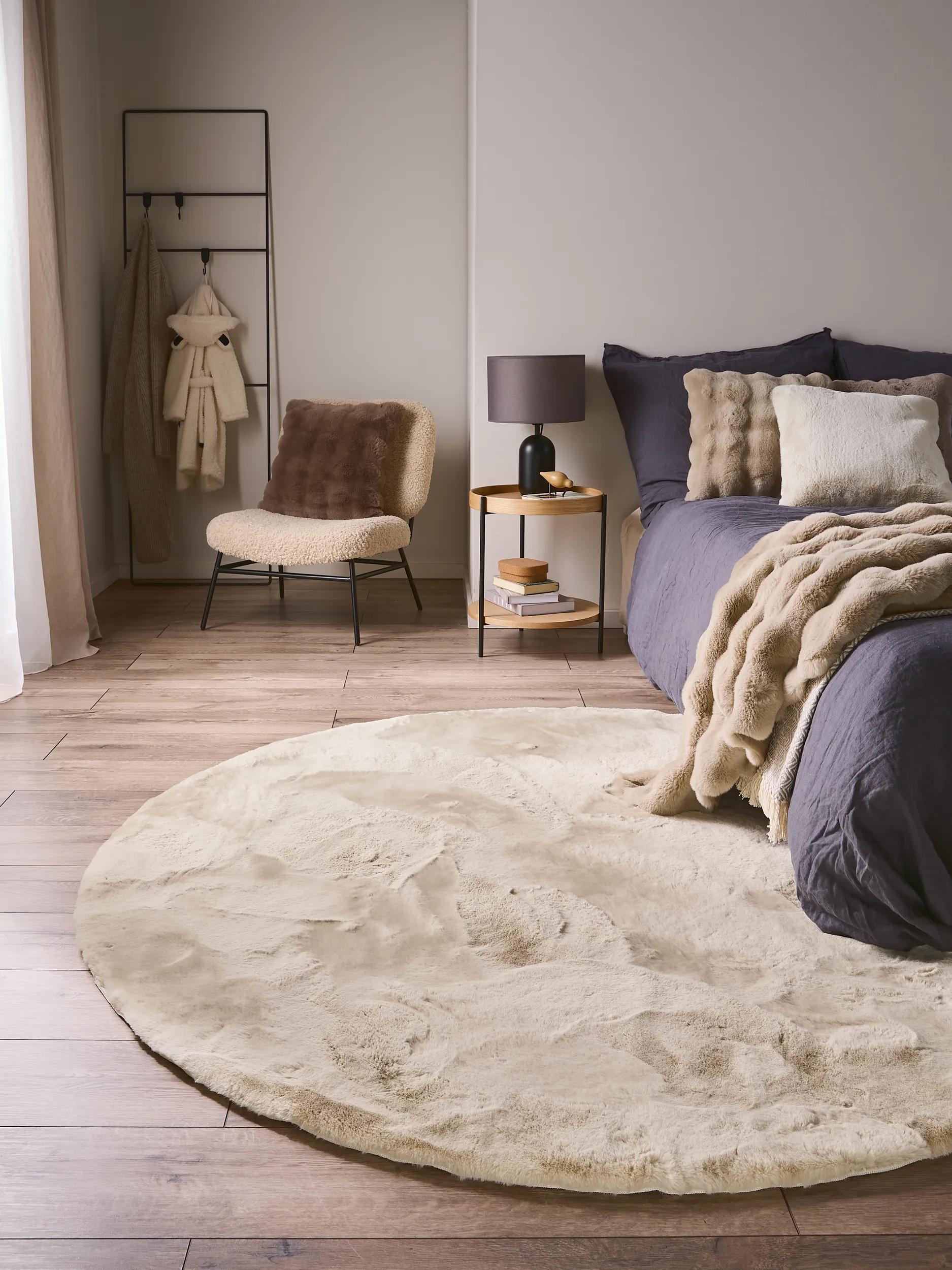 Tapis rond imitation fourrure DAVE, BENUTA 