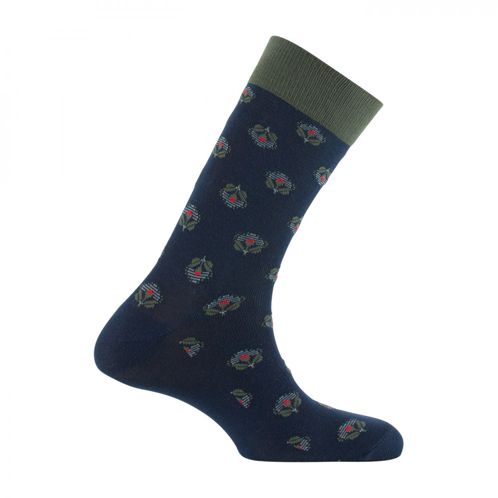 Mi-chaussettes jersey en coton all over floral, KINDY
