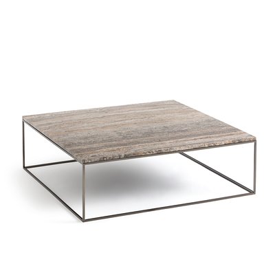 Mahaut Metal and Travertine Coffee Table AM.PM