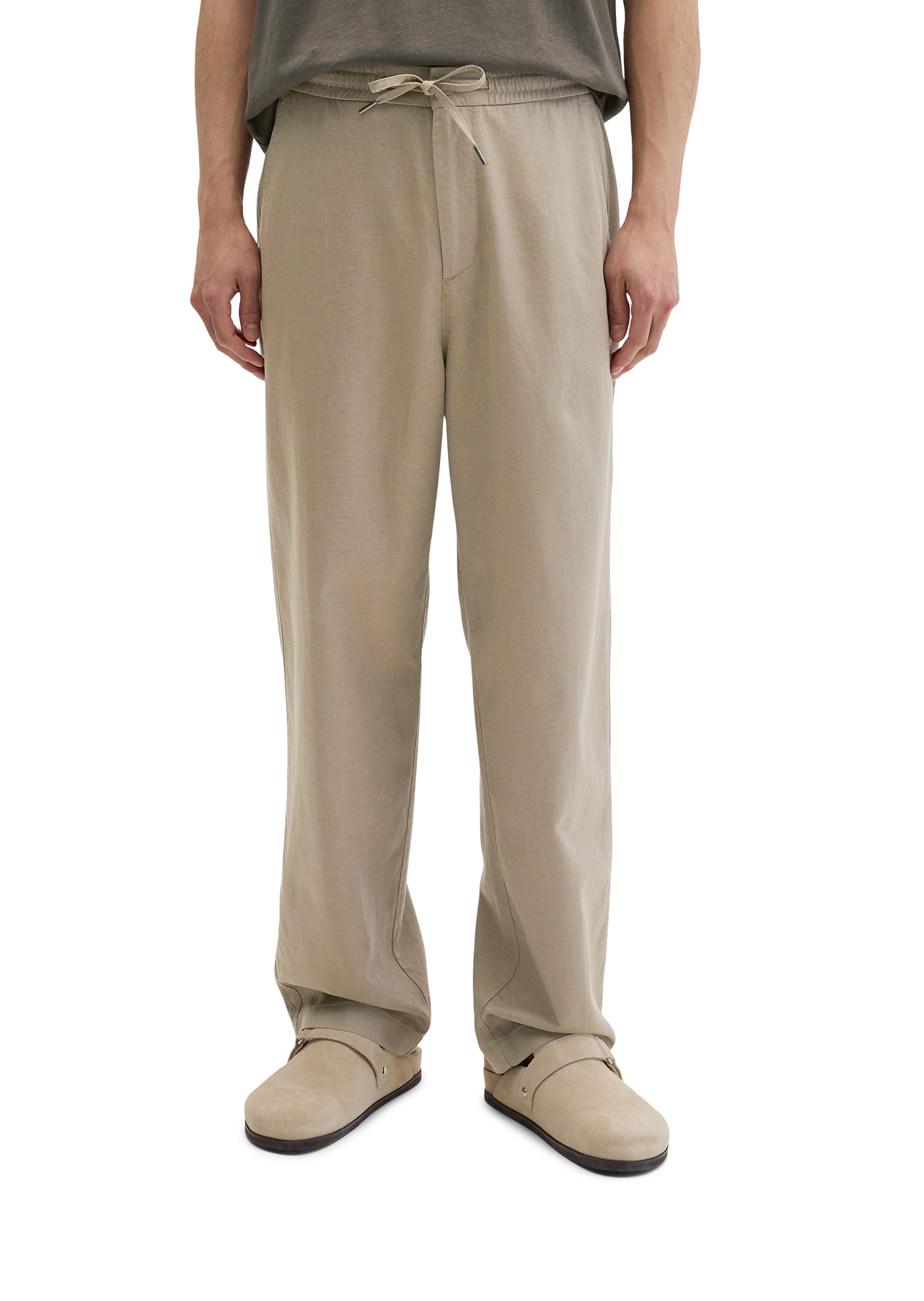 Chino modèle Mossbo Jogger wide en mélange de TENCEL™ Lyocell et de lin, MARC O'POLO