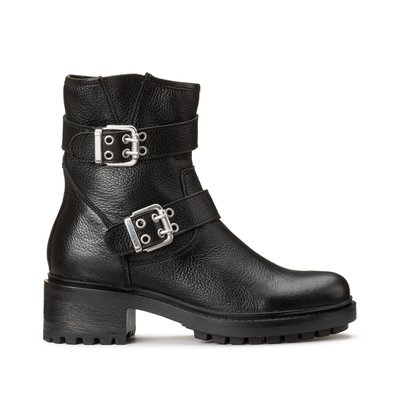 Leather Biker Ankle Boots LA REDOUTE COLLECTIONS