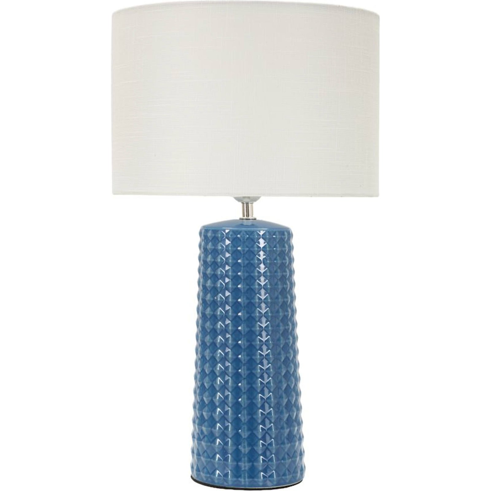 Lampe à poser céramique texturée abat-jour tissu, RECOLLECTION