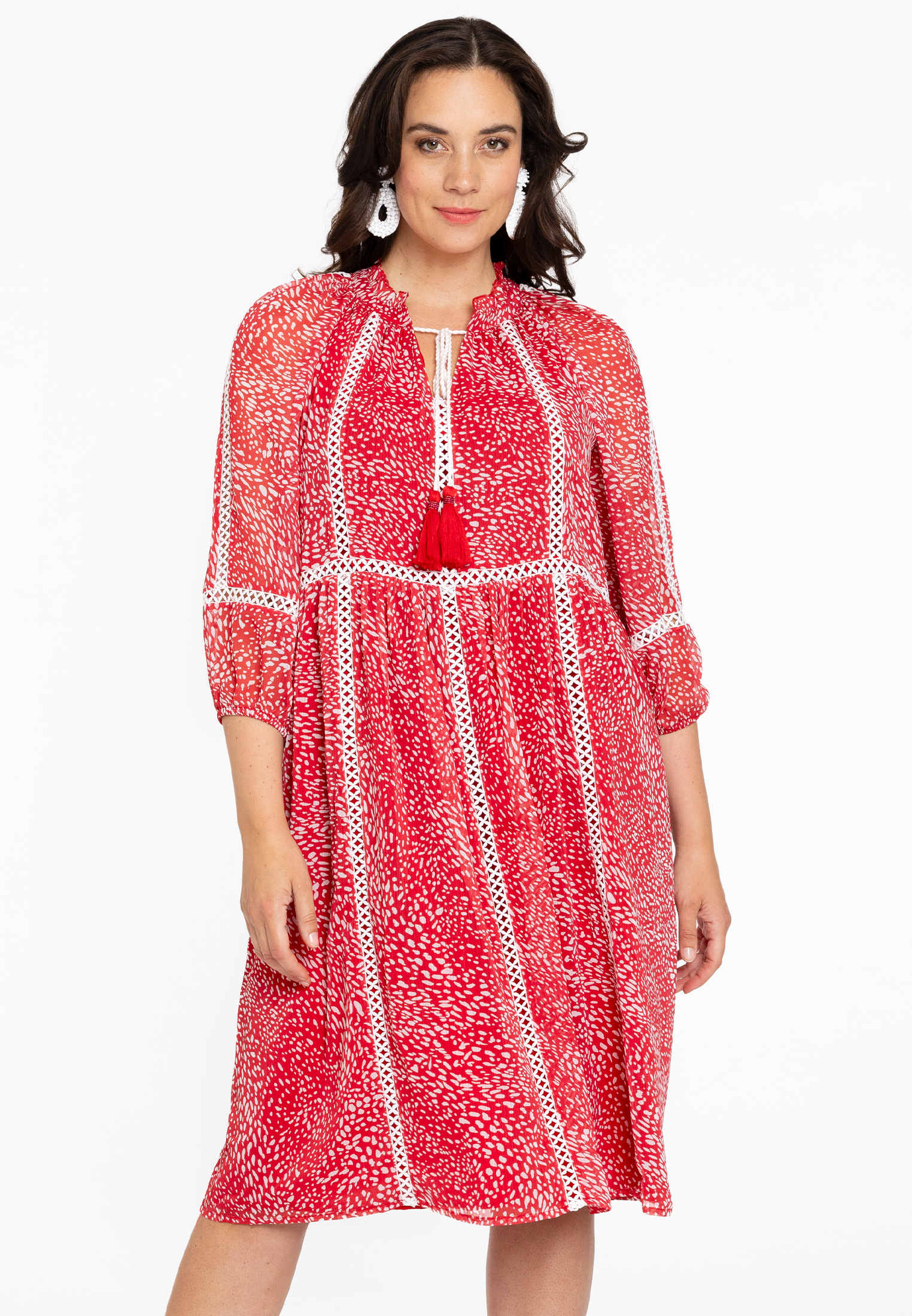 Robe avec imprimé à pois, YOEK