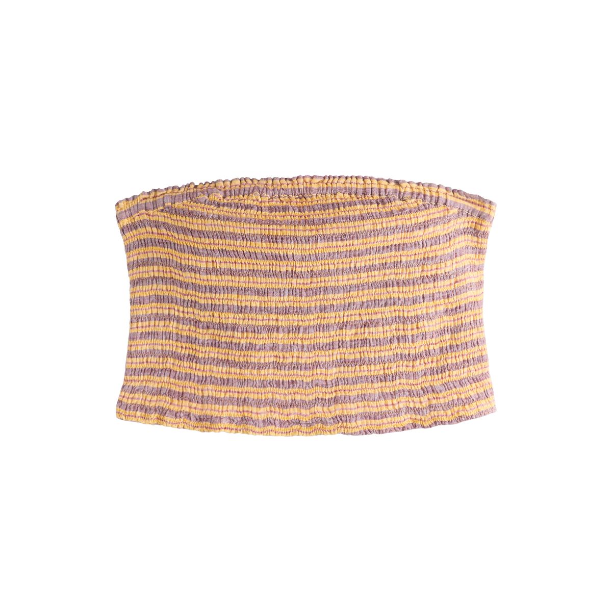 Top bandeau smocké en lin mélangé, NEXT