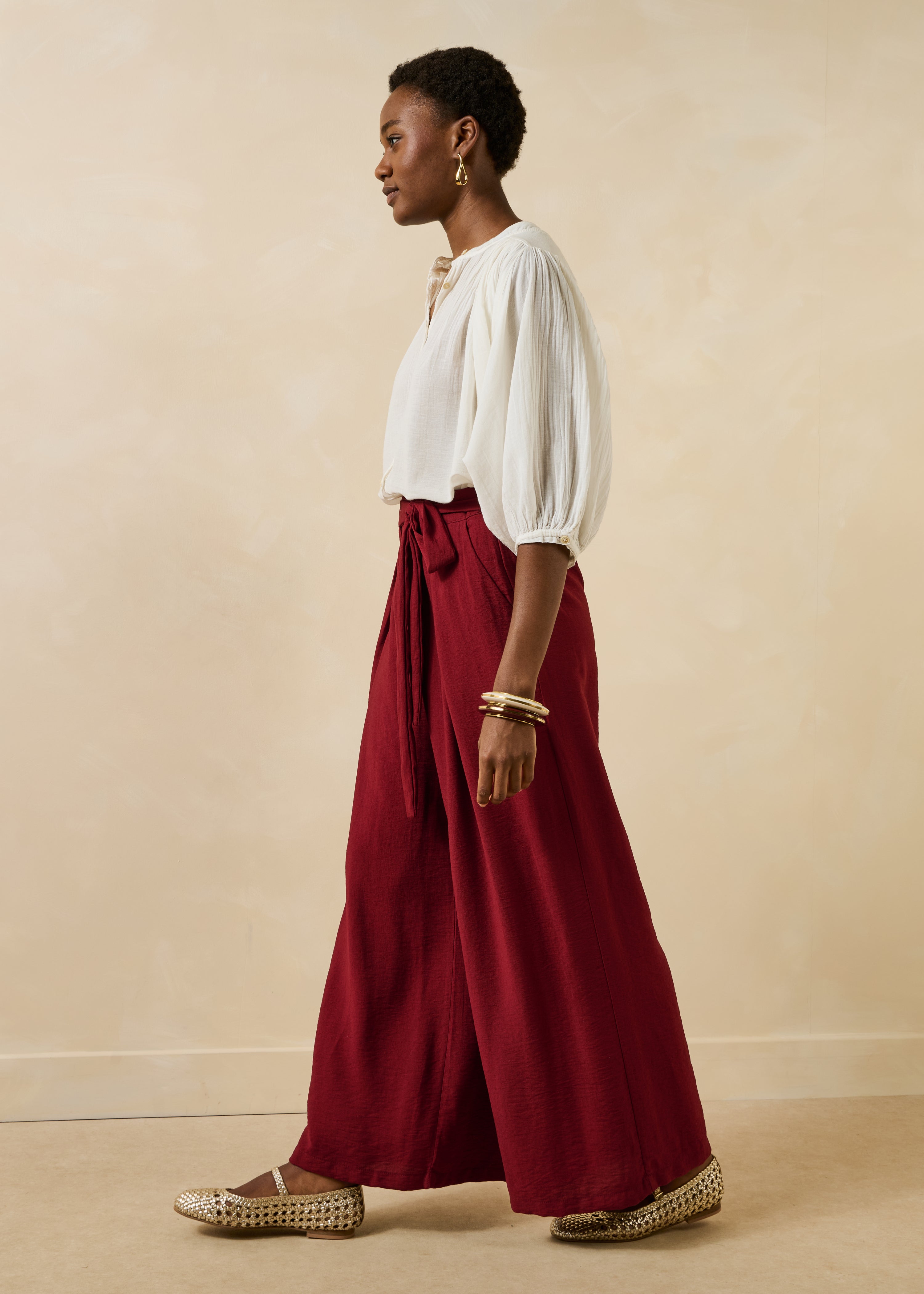 Pantalon large en jacquard, LA FEE MARABOUTEE