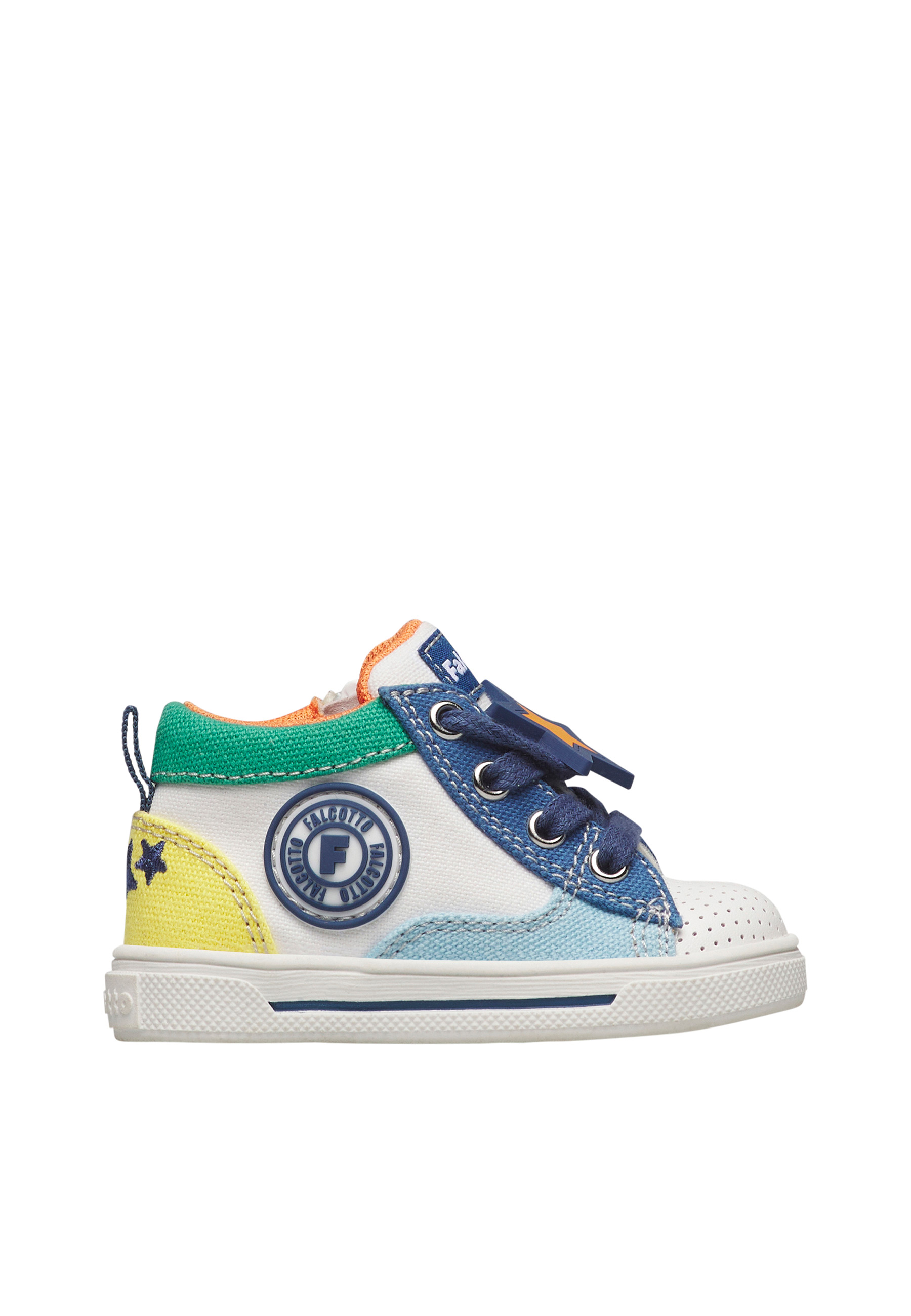 Sneakers en simili cuir et tissu SHIN ZIP., FALCOTTO