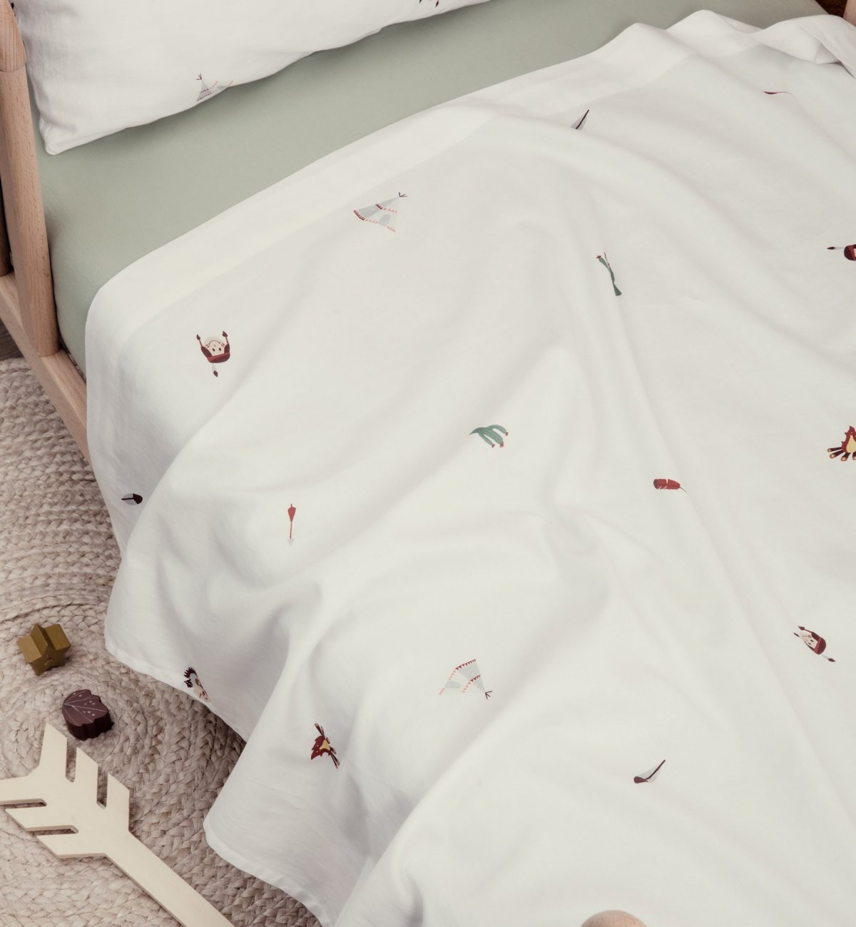 Drap plat bébé en coton bio, PETITE PLUME, KADOLIS
