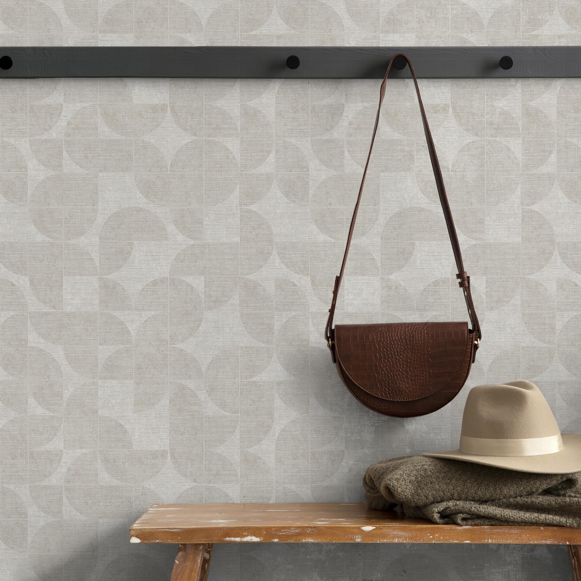 Papier peint Quarts de cercle Livia clair, BOUTIQUE
