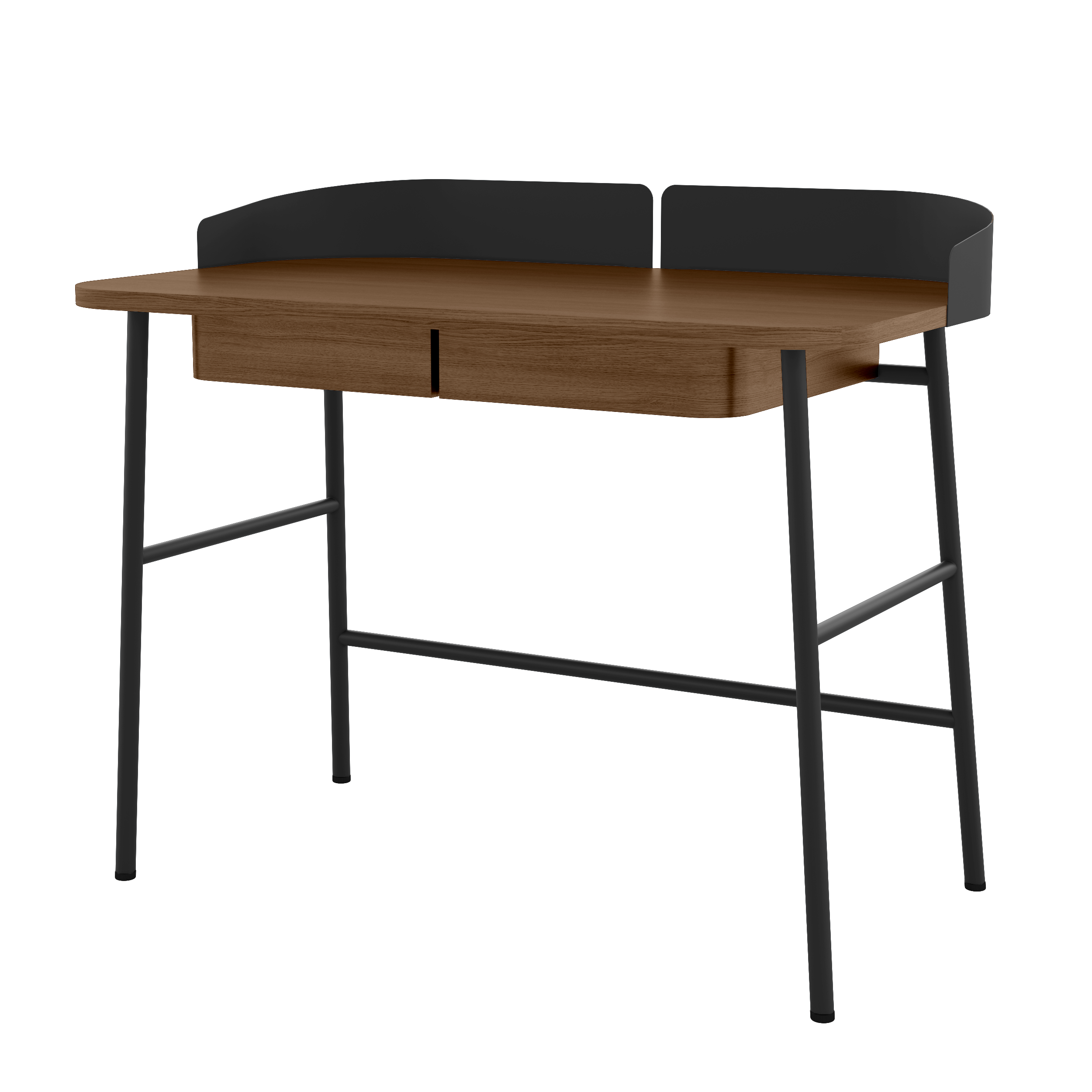 Bureau en chêne teinté et métal coloré, VICTOR, HARTO